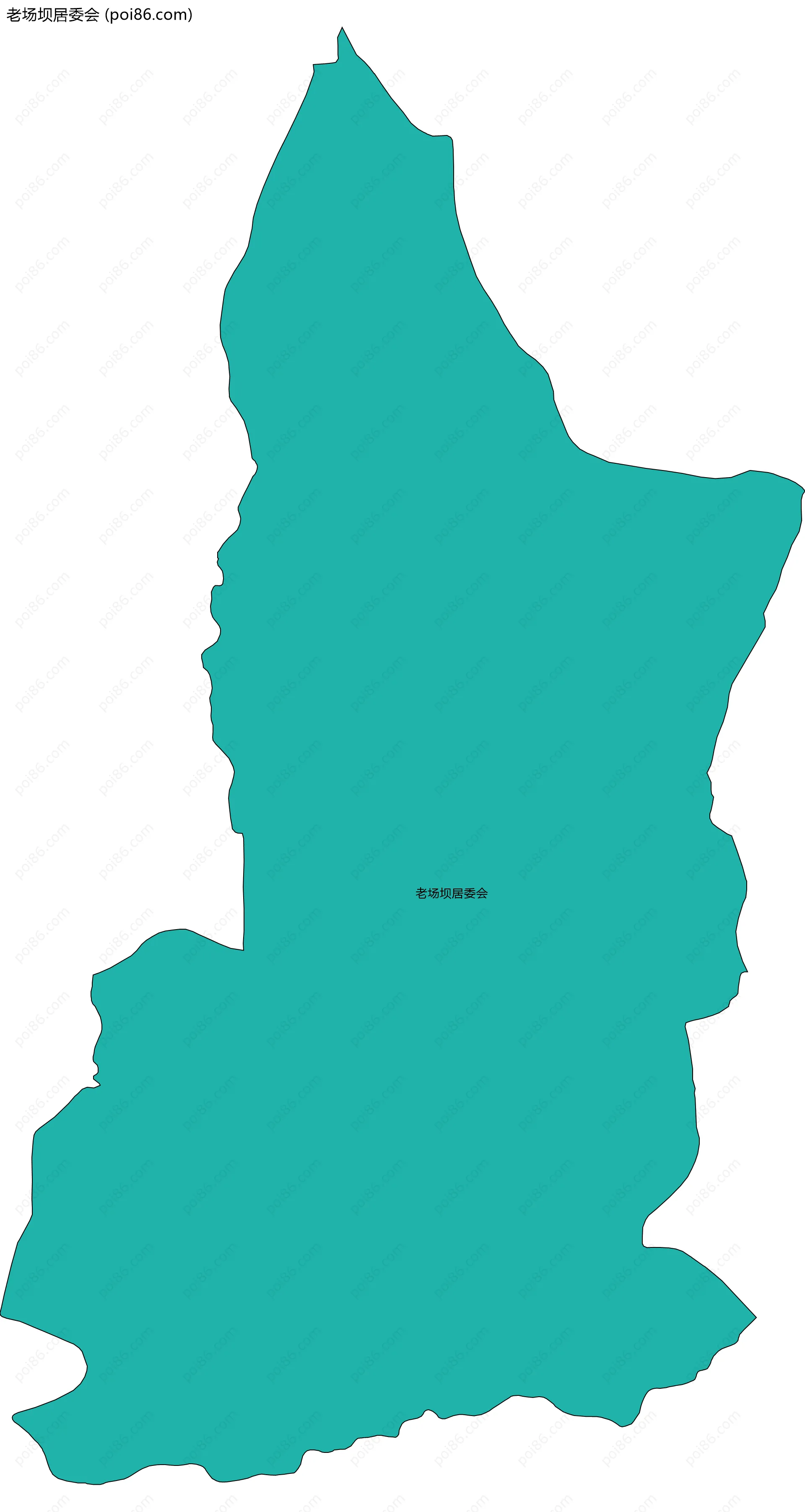 老场坝居委会边界地图