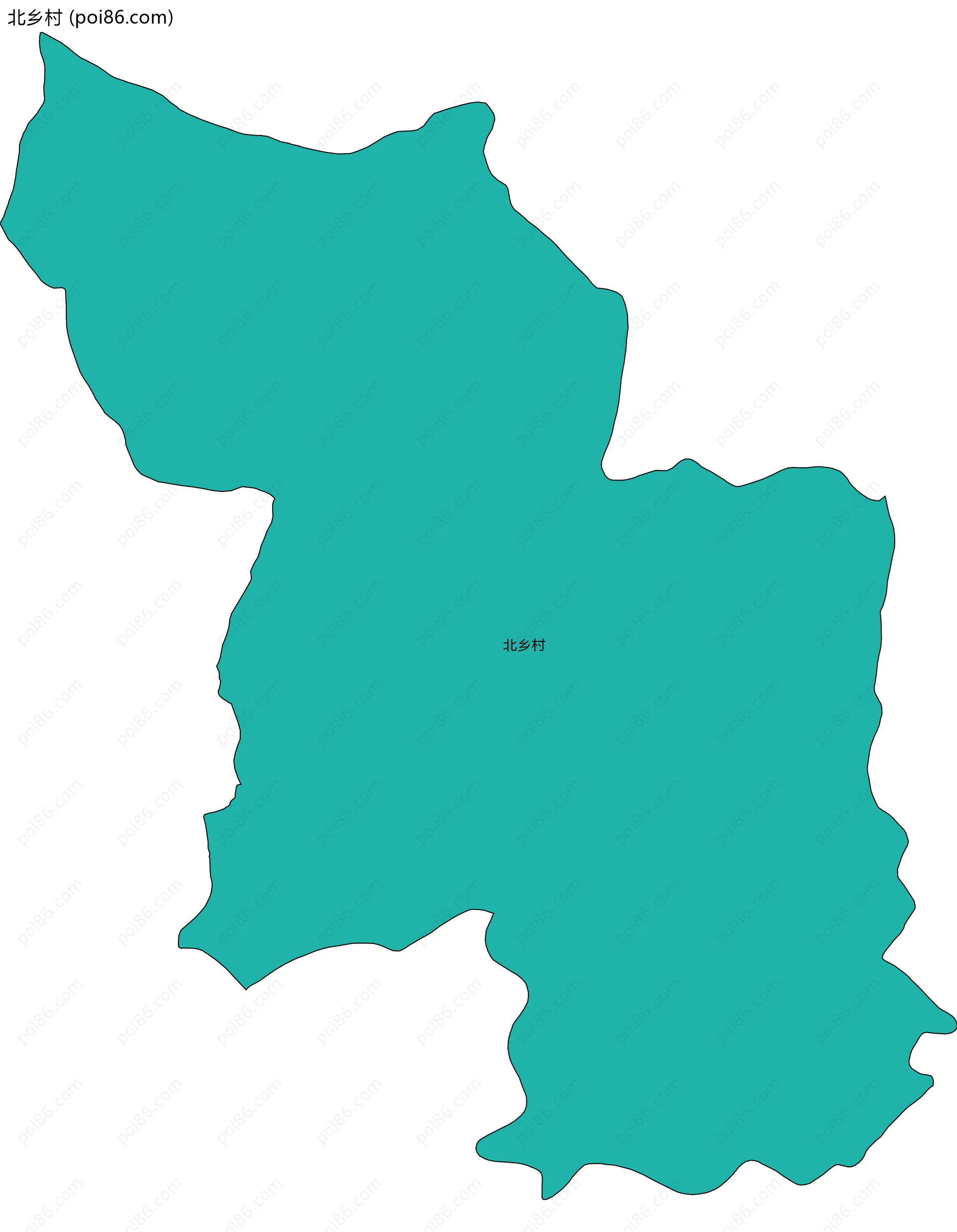 北乡村边界地图