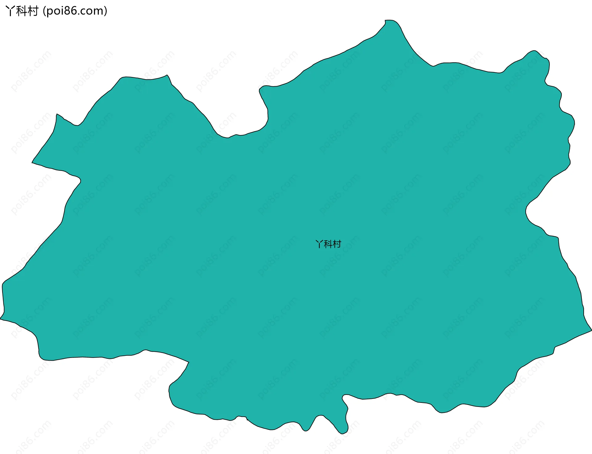 丫科村边界地图