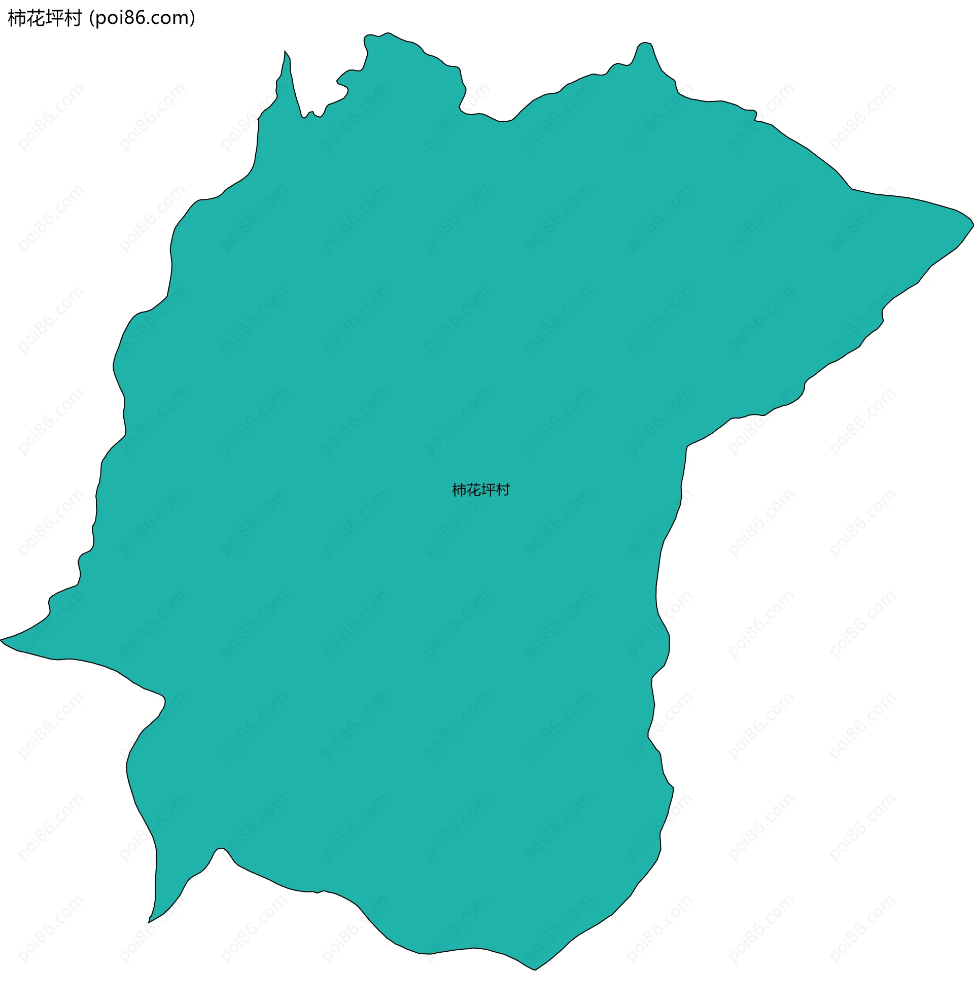 柿花坪村边界地图