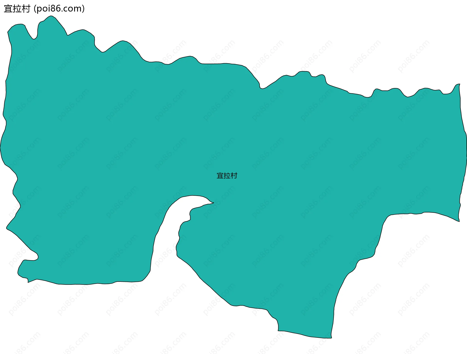 宜拉村边界地图