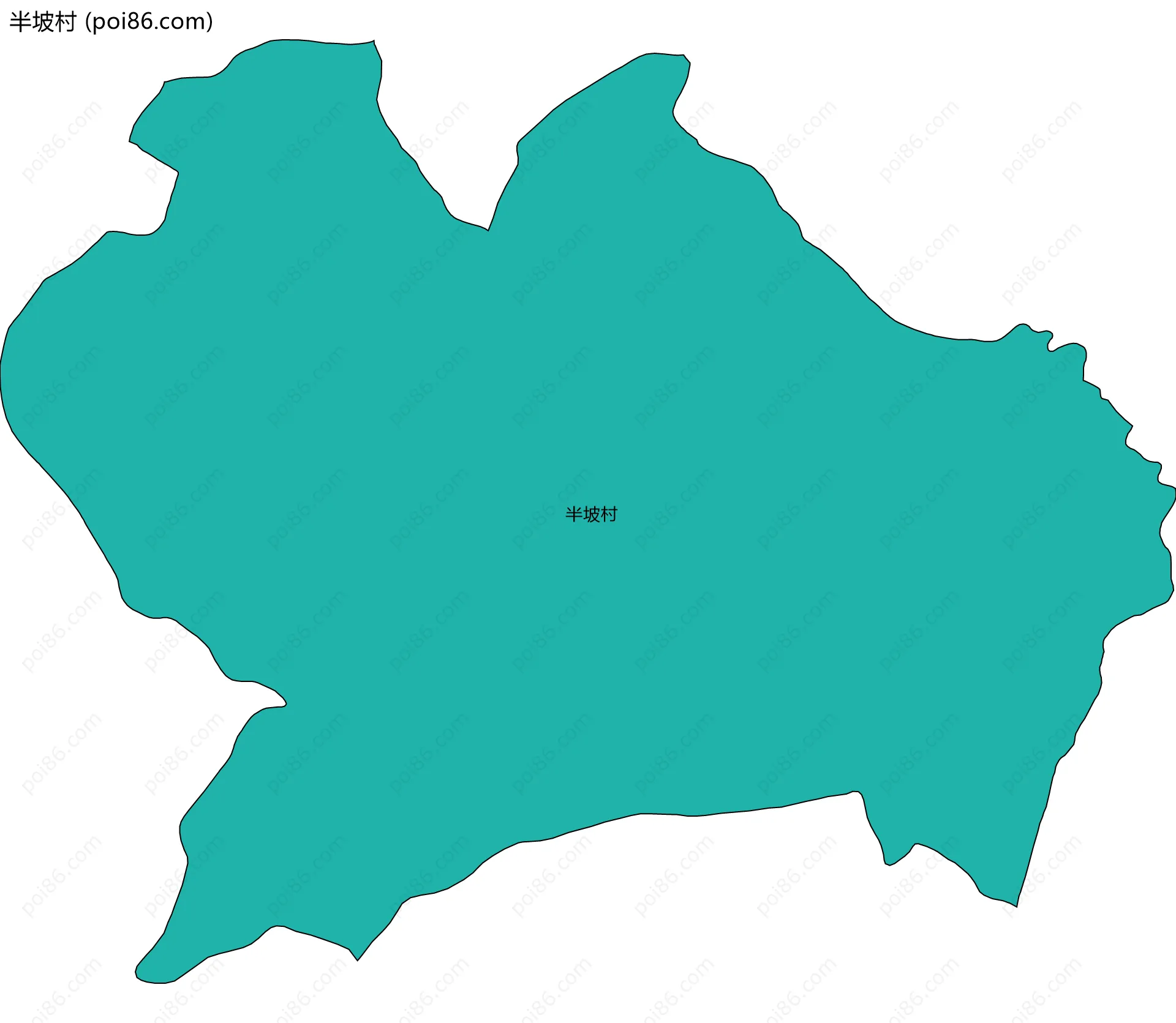 半坡村边界地图