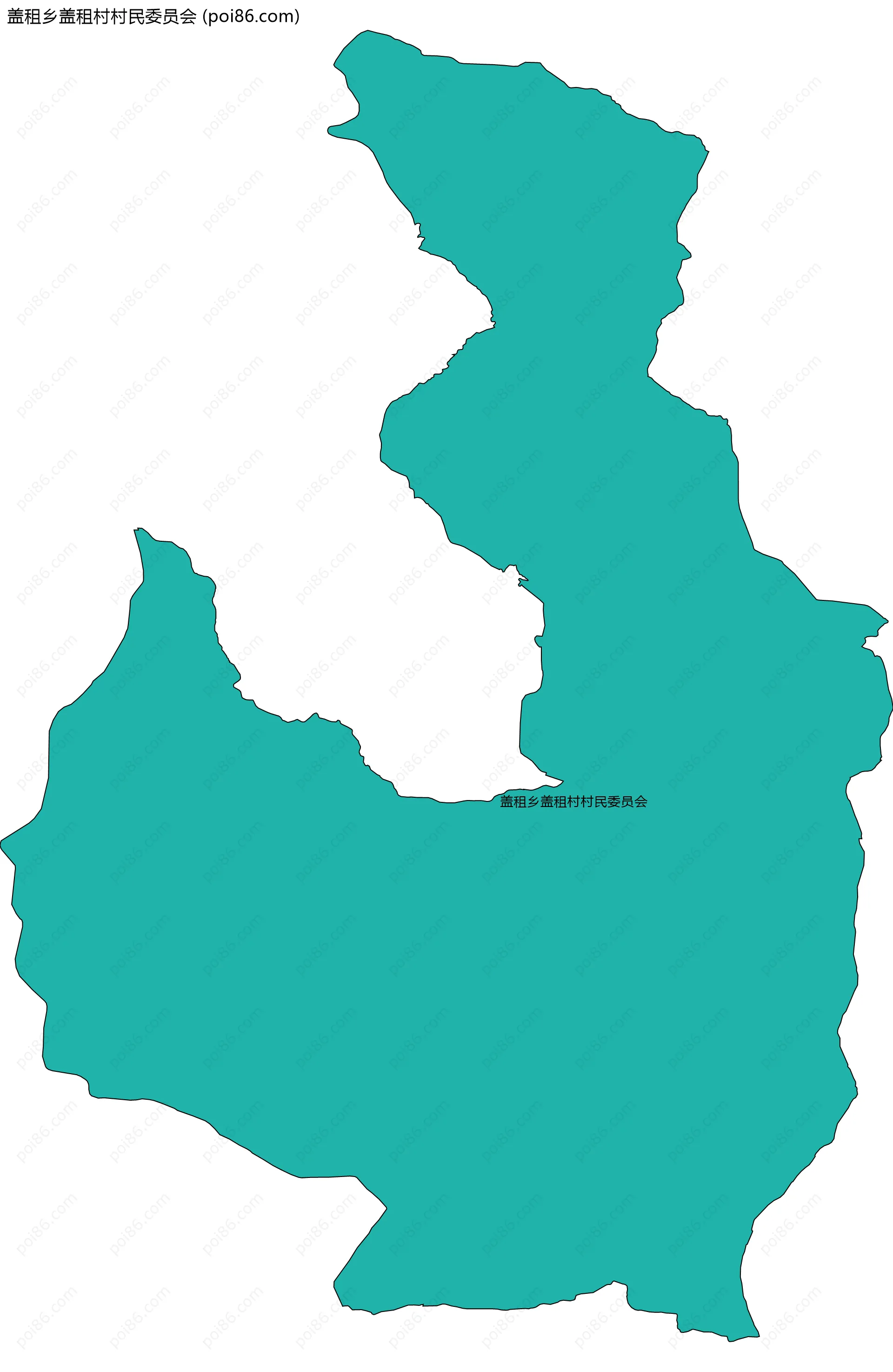 盖租乡盖租村村民委员会边界地图