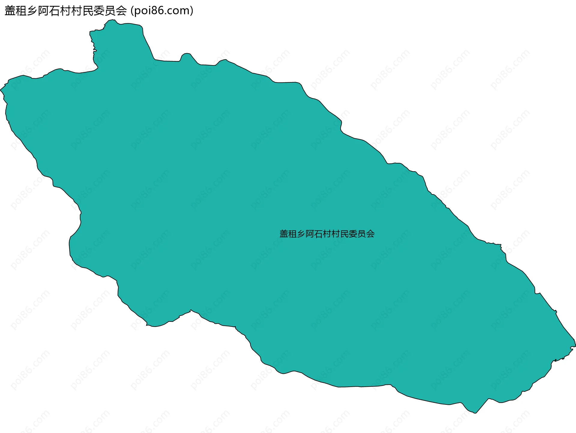 盖租乡阿石村村民委员会边界地图