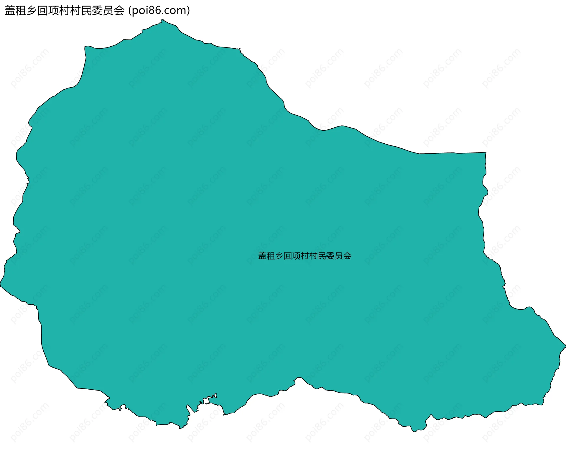 盖租乡回项村村民委员会边界地图