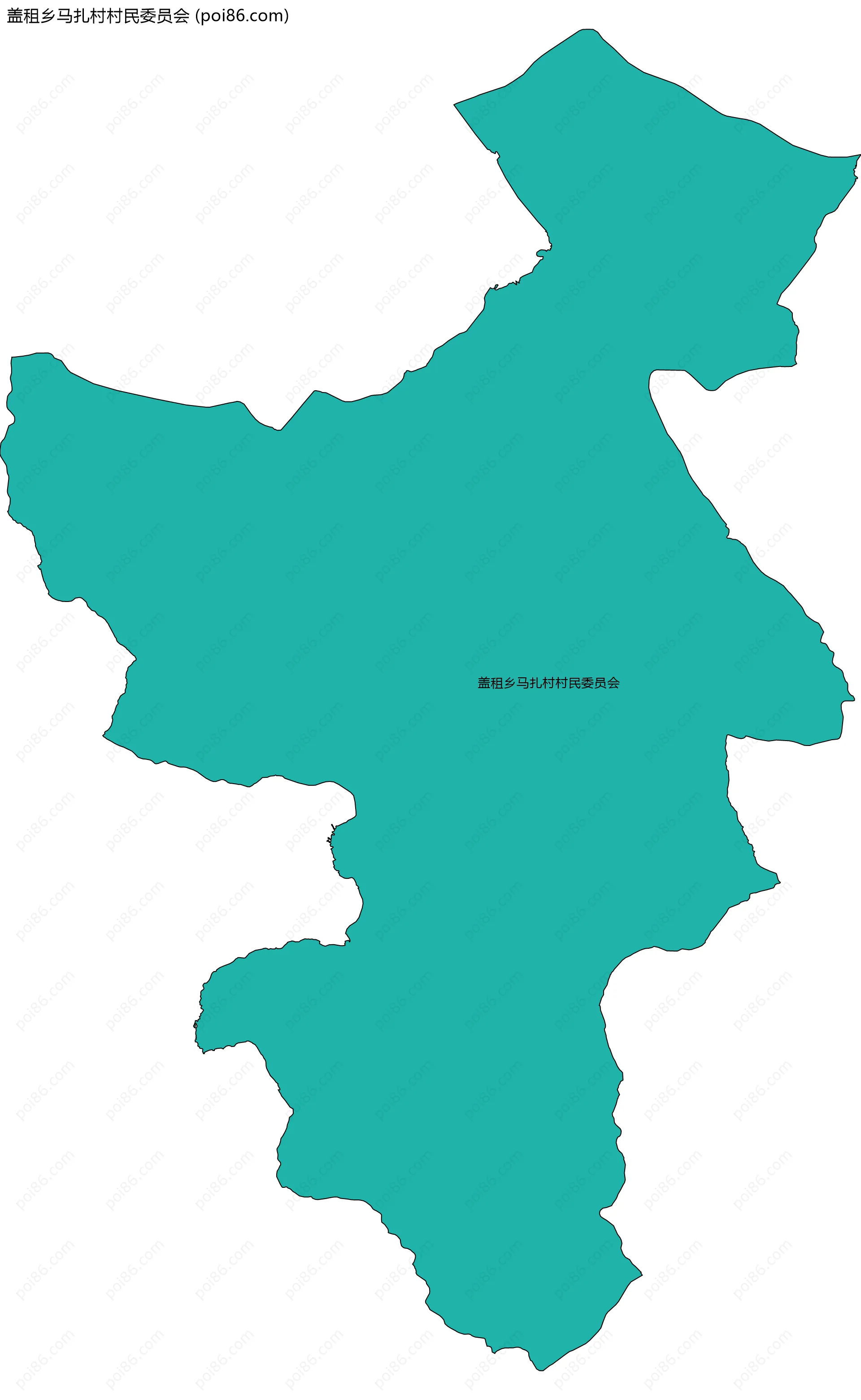 盖租乡马扎村村民委员会边界地图
