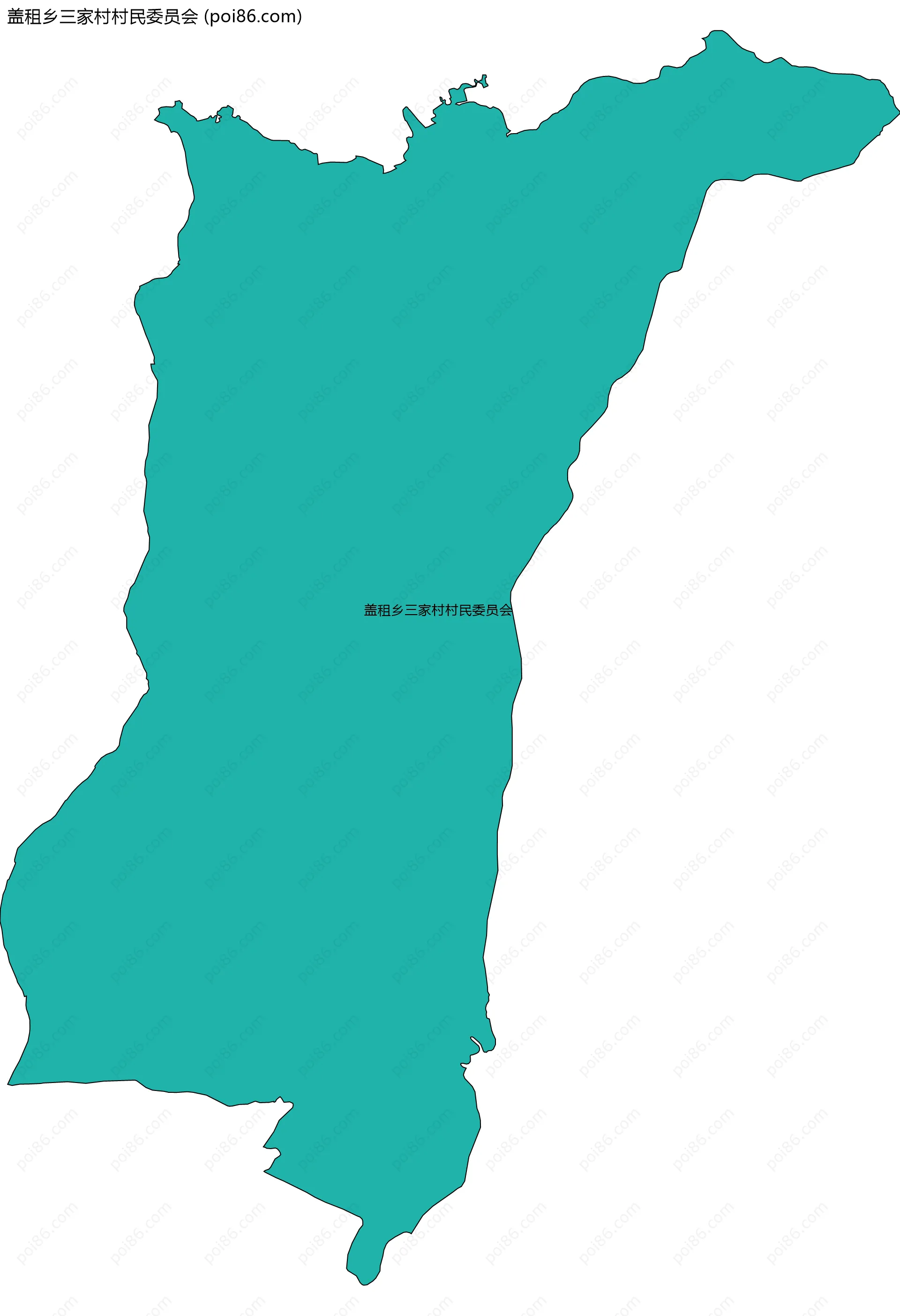 盖租乡三家村村民委员会边界地图