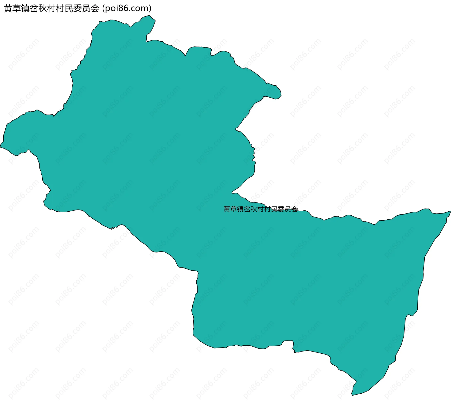 黄草镇岔秋村村民委员会边界地图