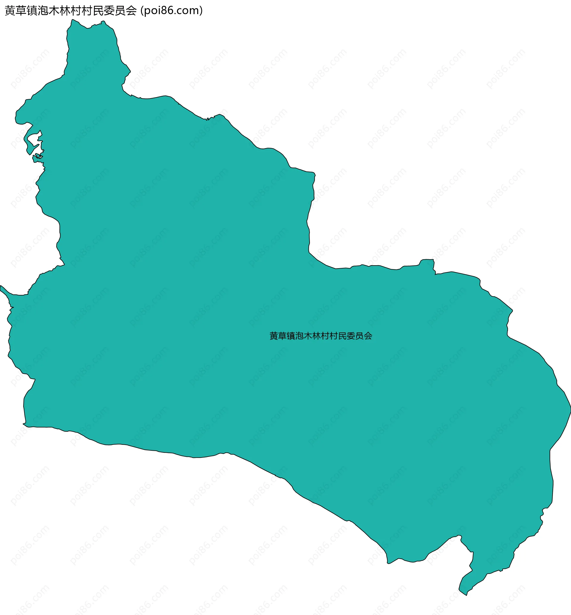 黄草镇泡木林村村民委员会边界地图