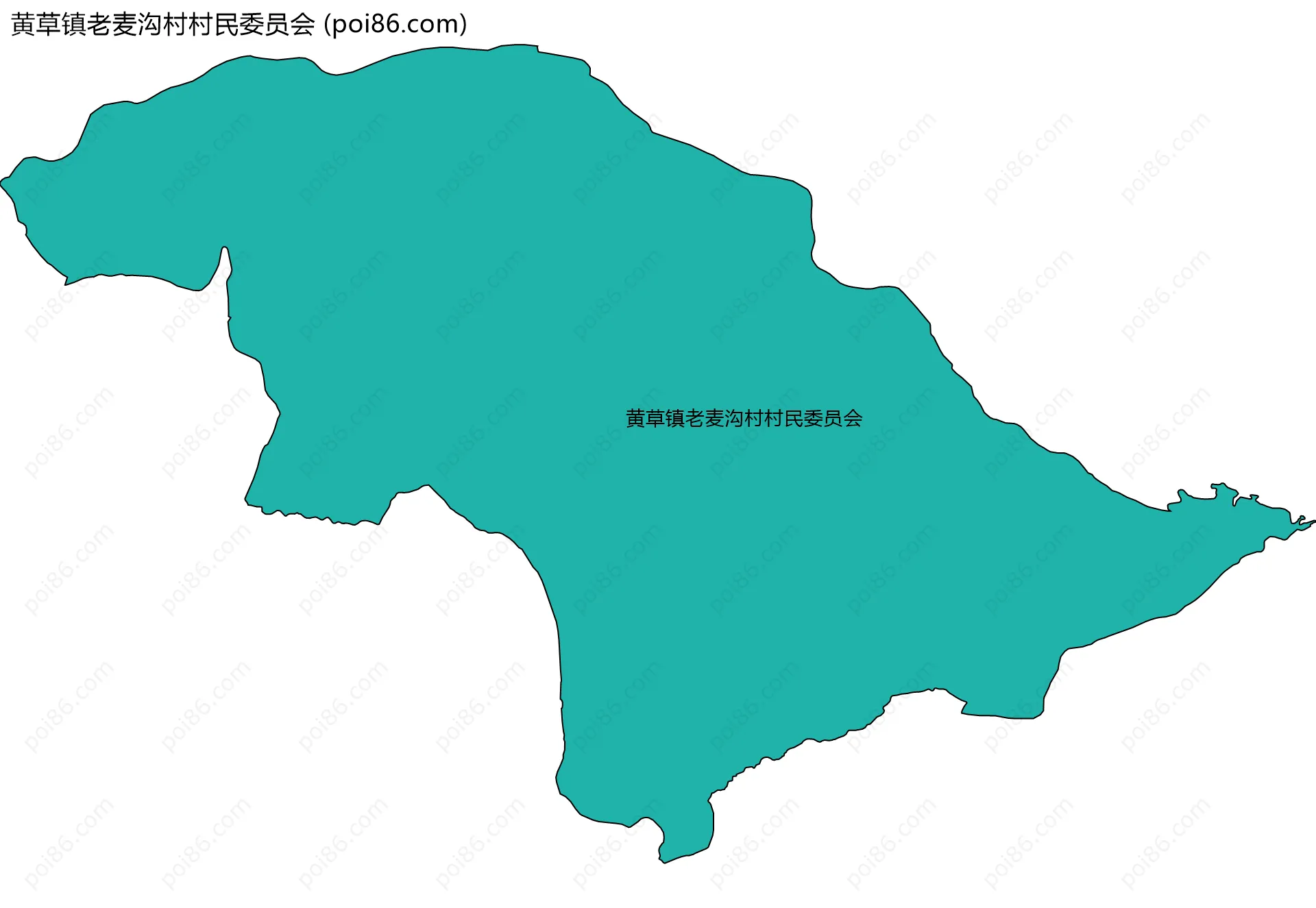 黄草镇老麦沟村村民委员会边界地图