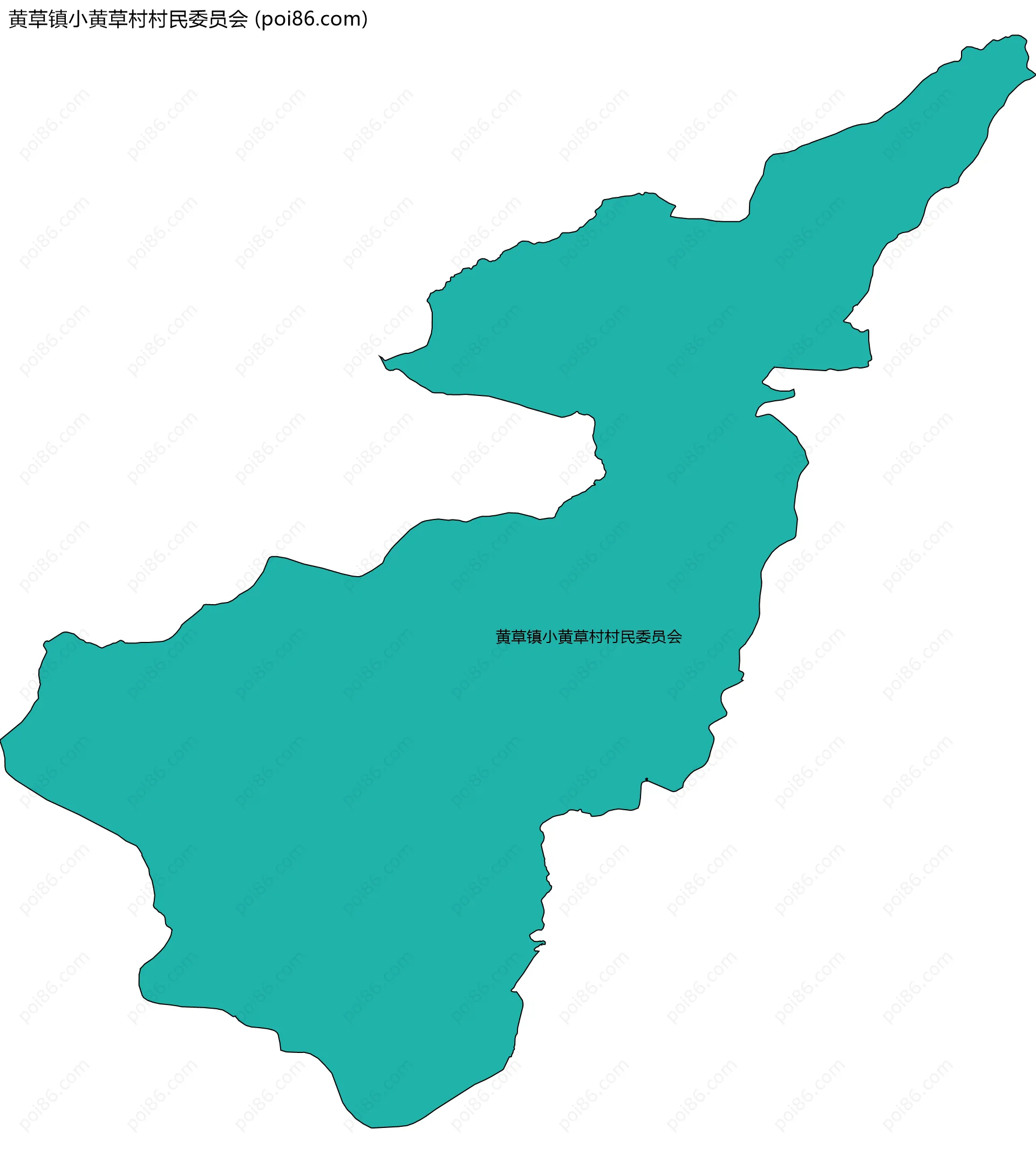 黄草镇小黄草村村民委员会边界地图