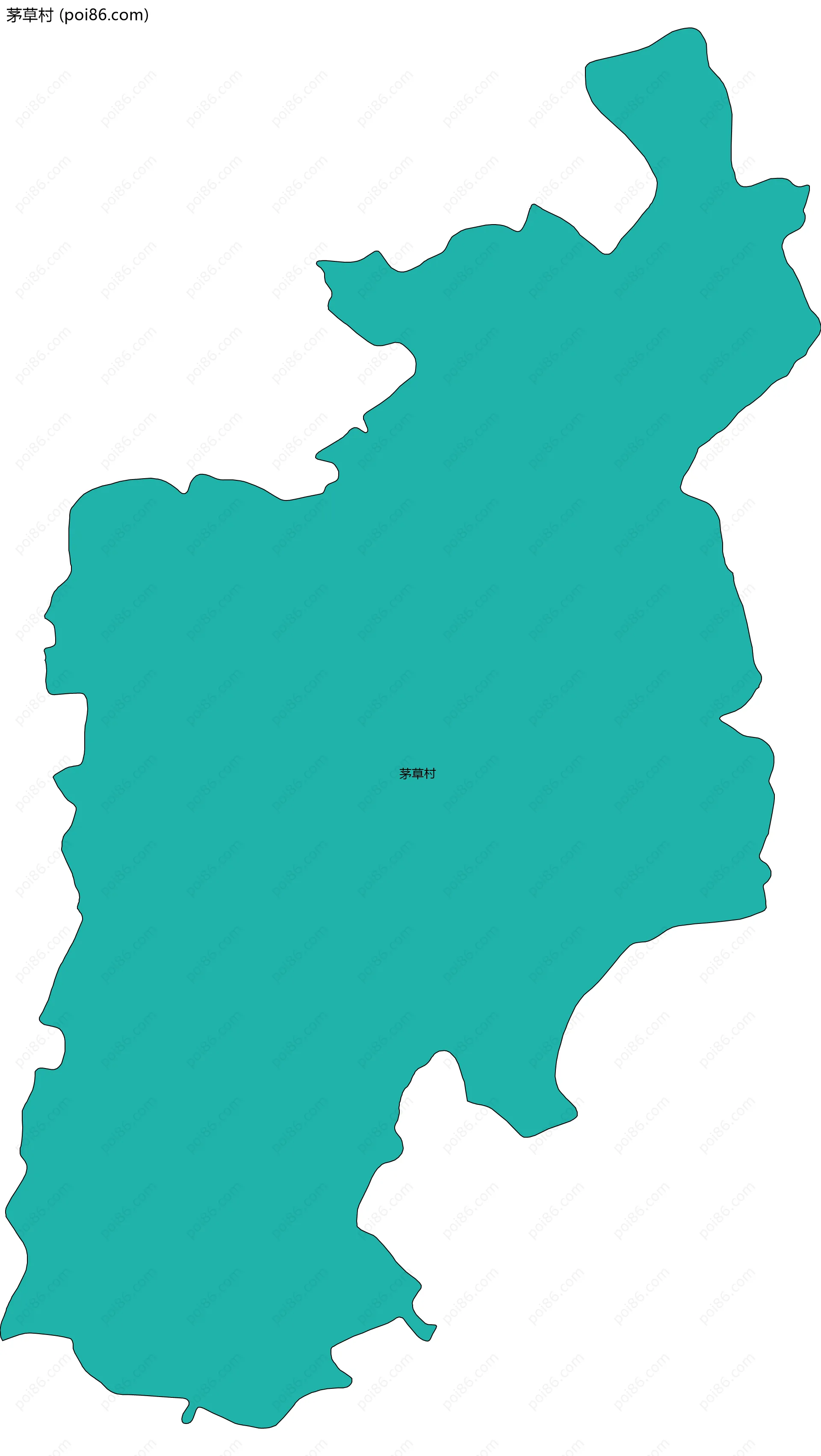 茅草村边界地图