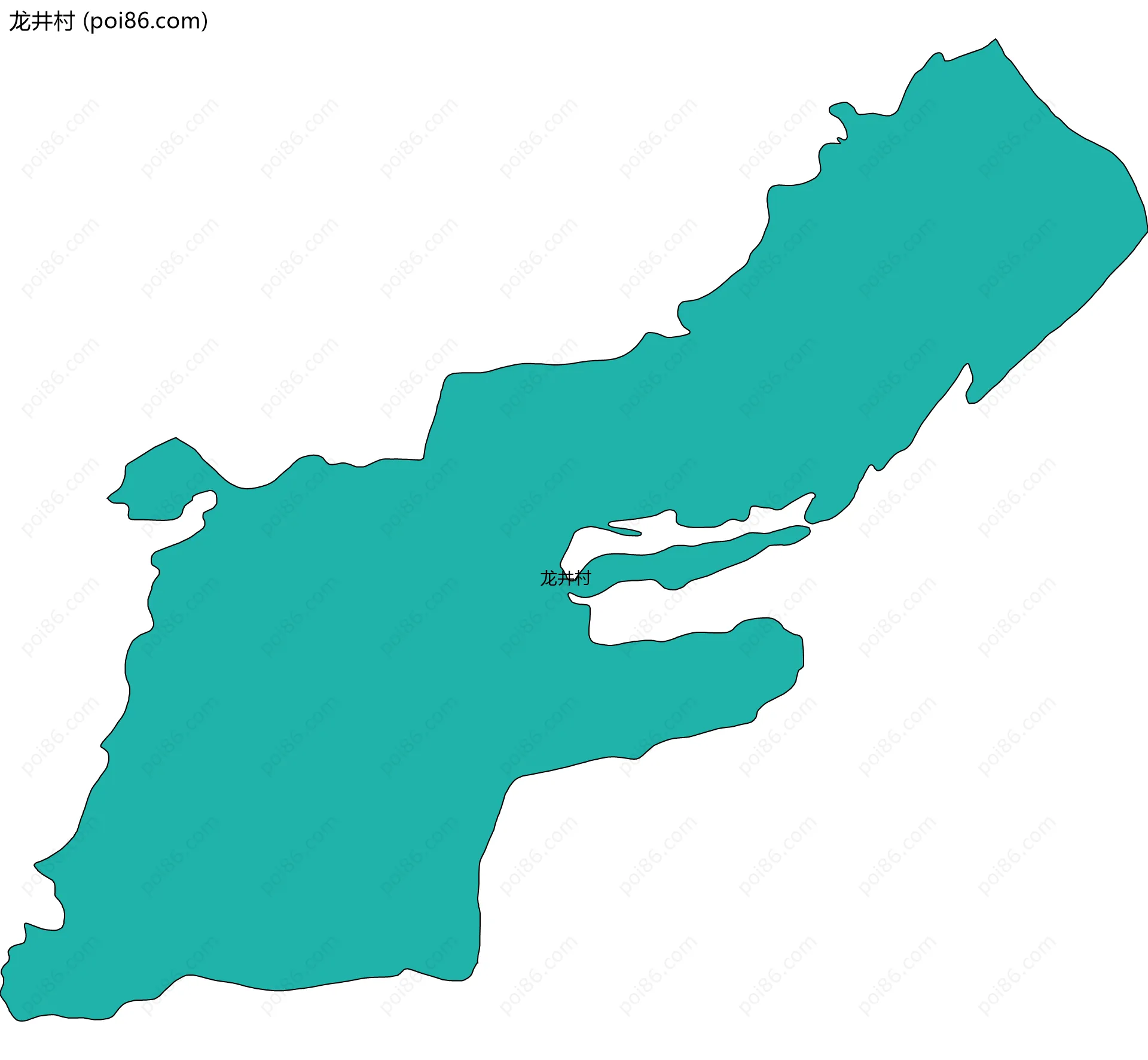 龙井村边界地图