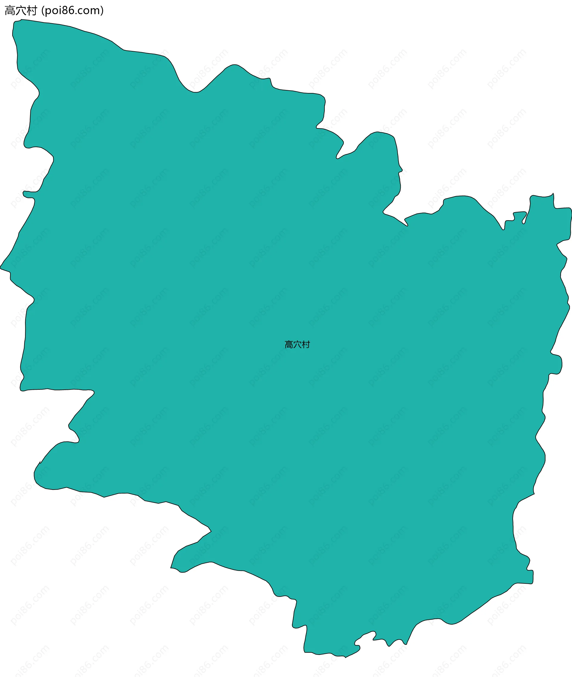 高穴村边界地图