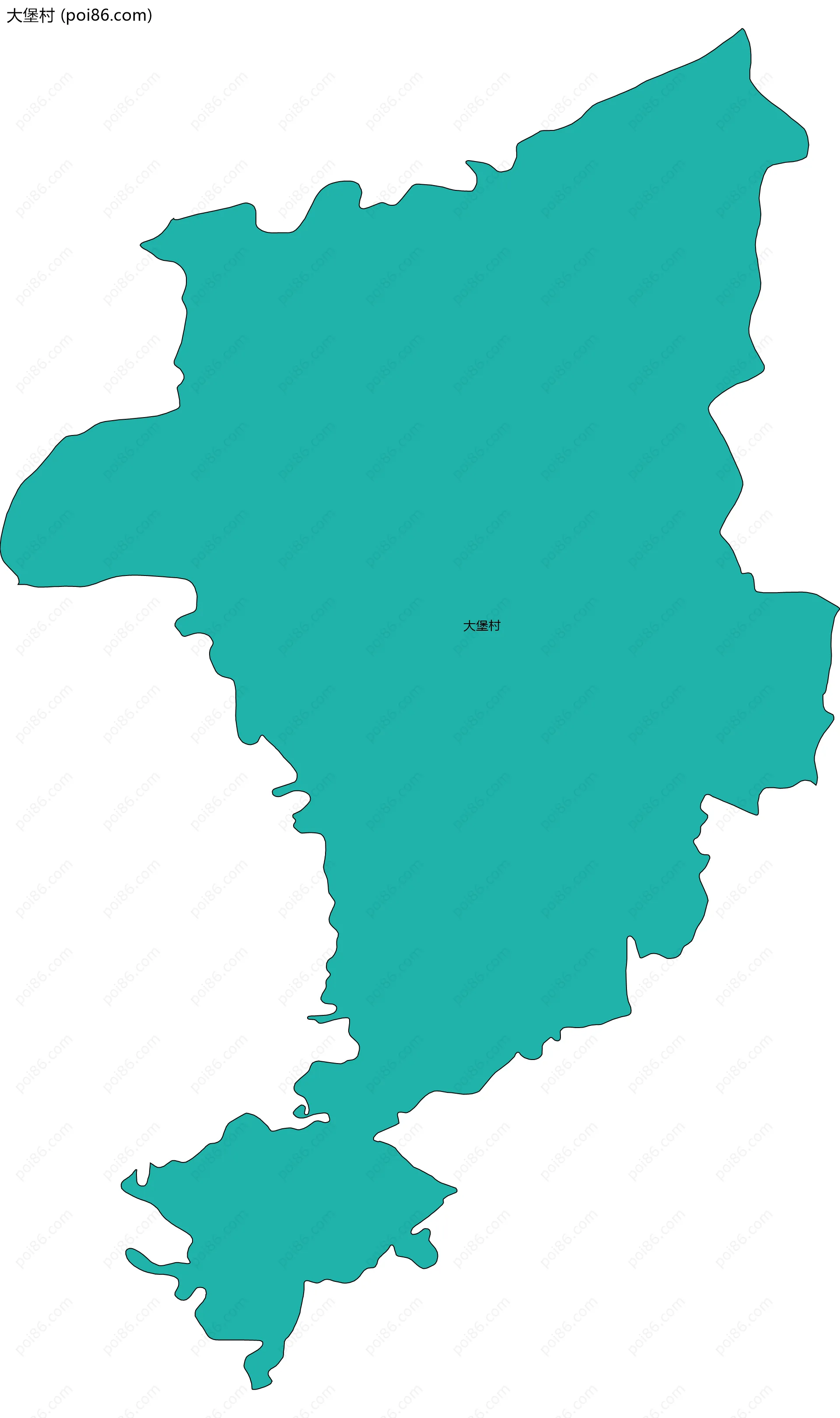 大堡村边界地图