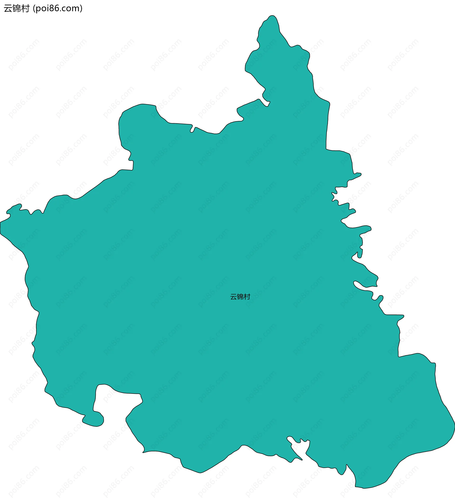 云锦村边界地图
