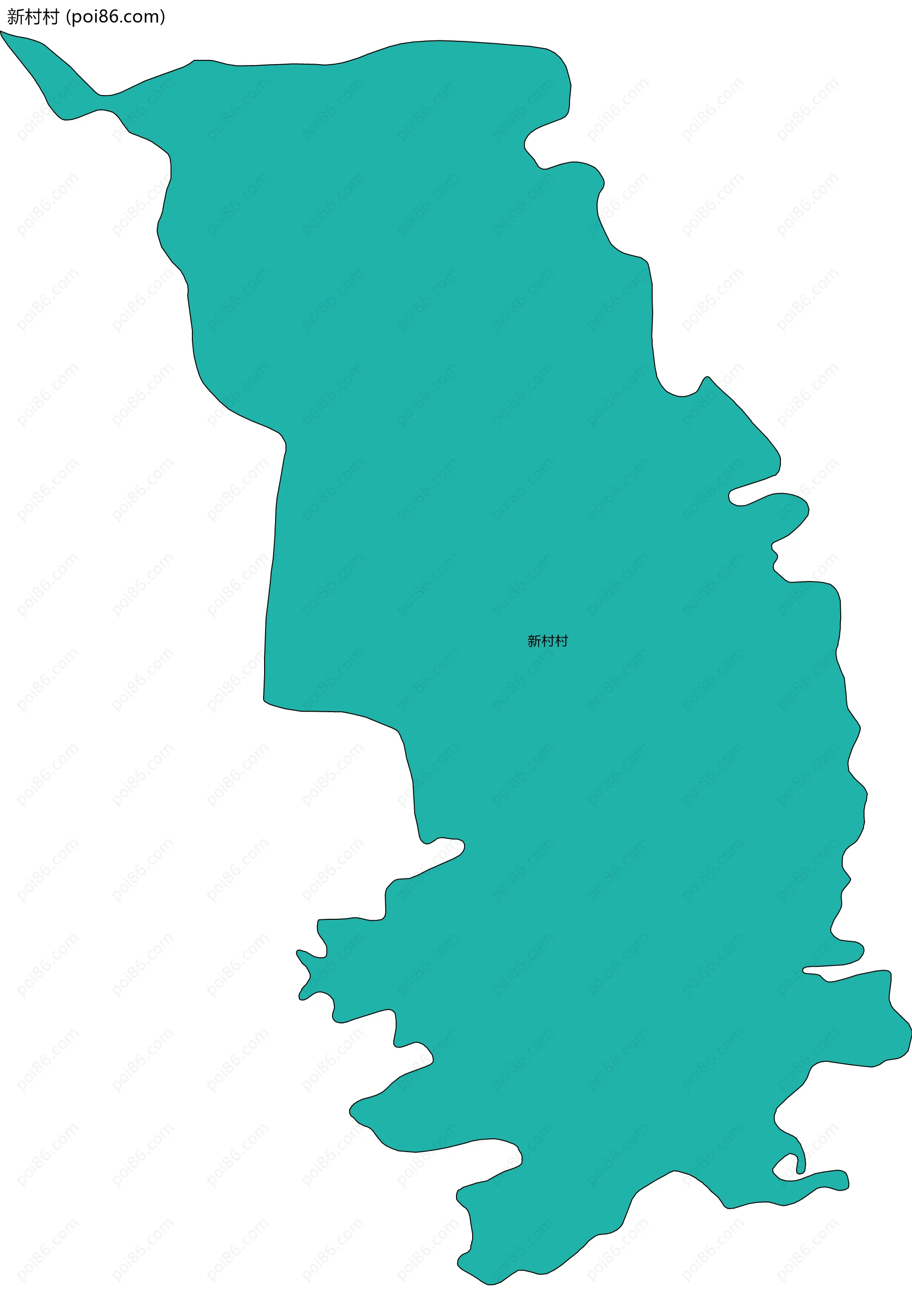 新村村边界地图