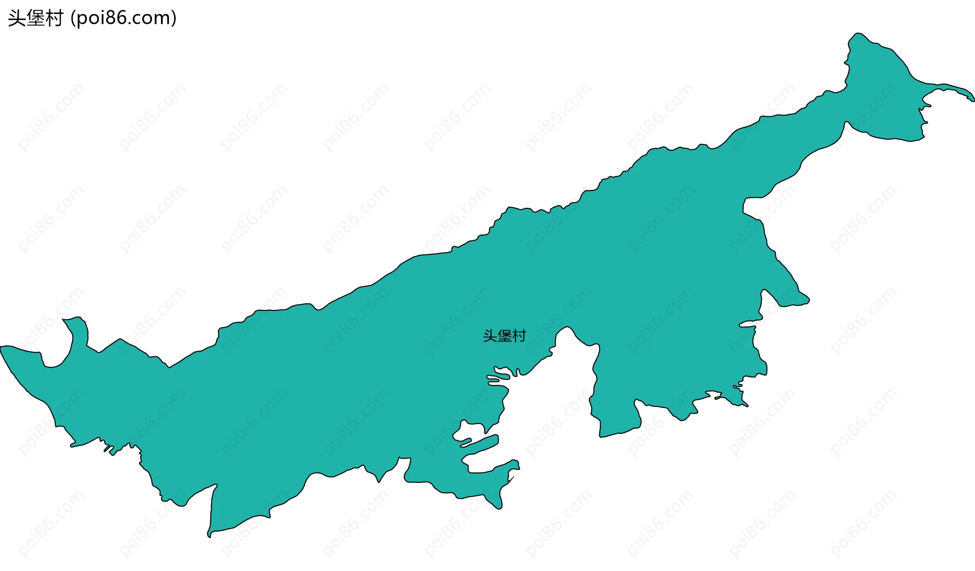 头堡村边界地图