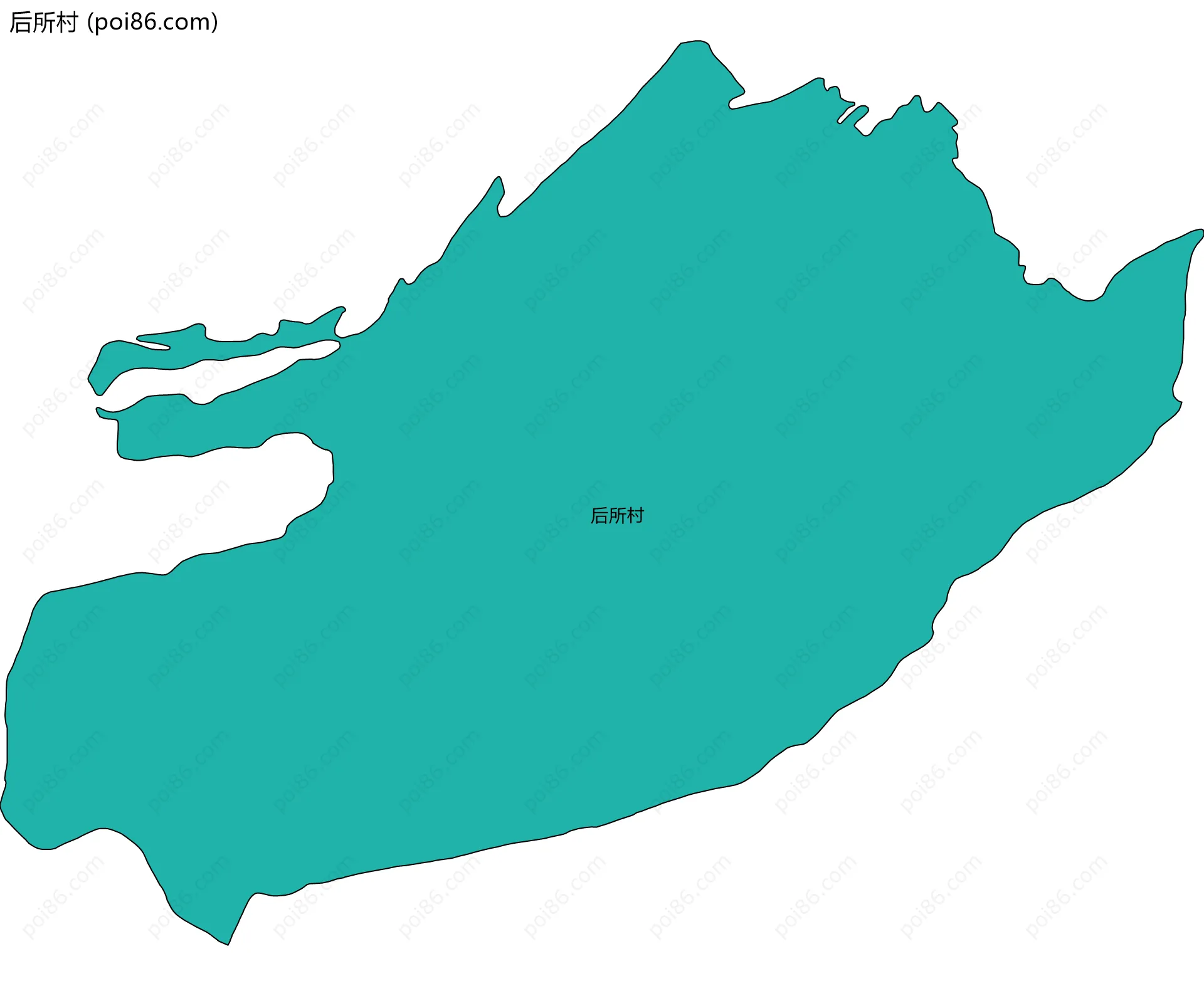 后所村边界地图
