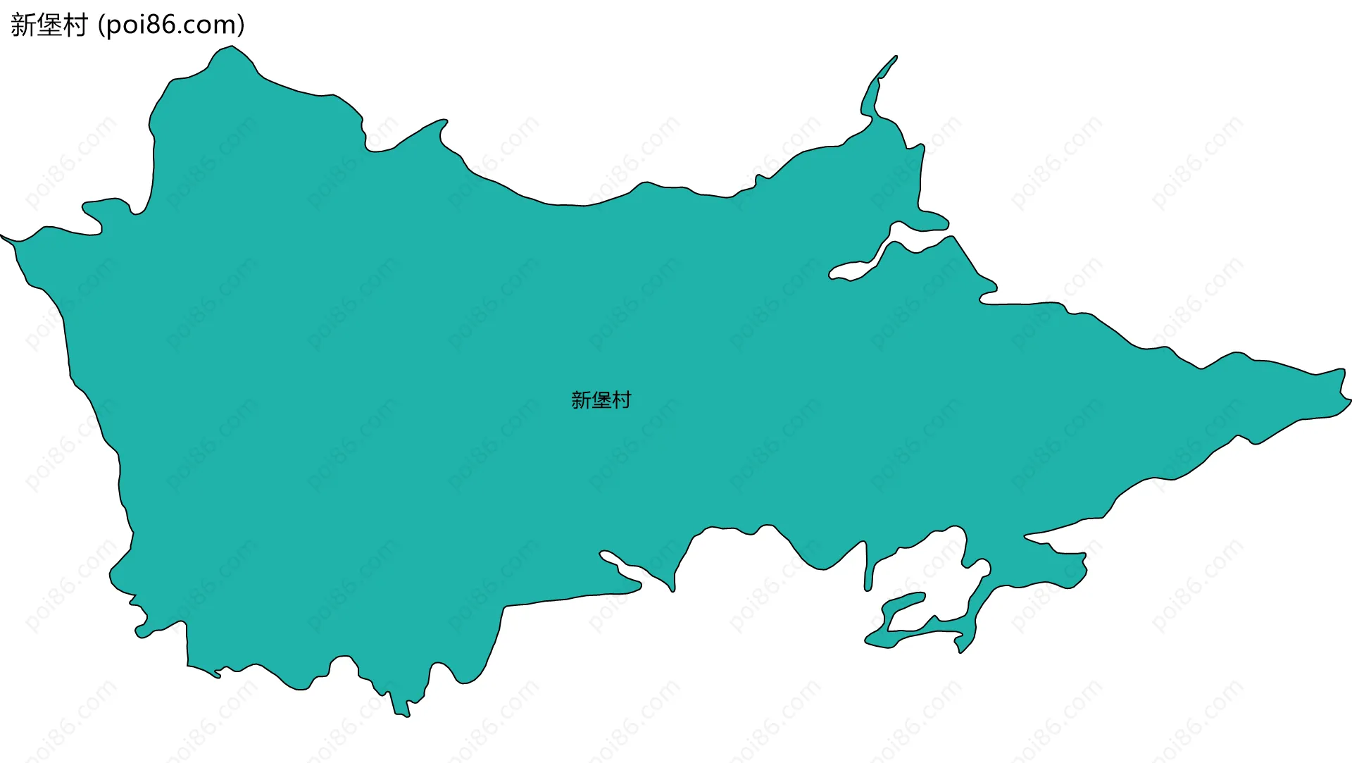 新堡村边界地图