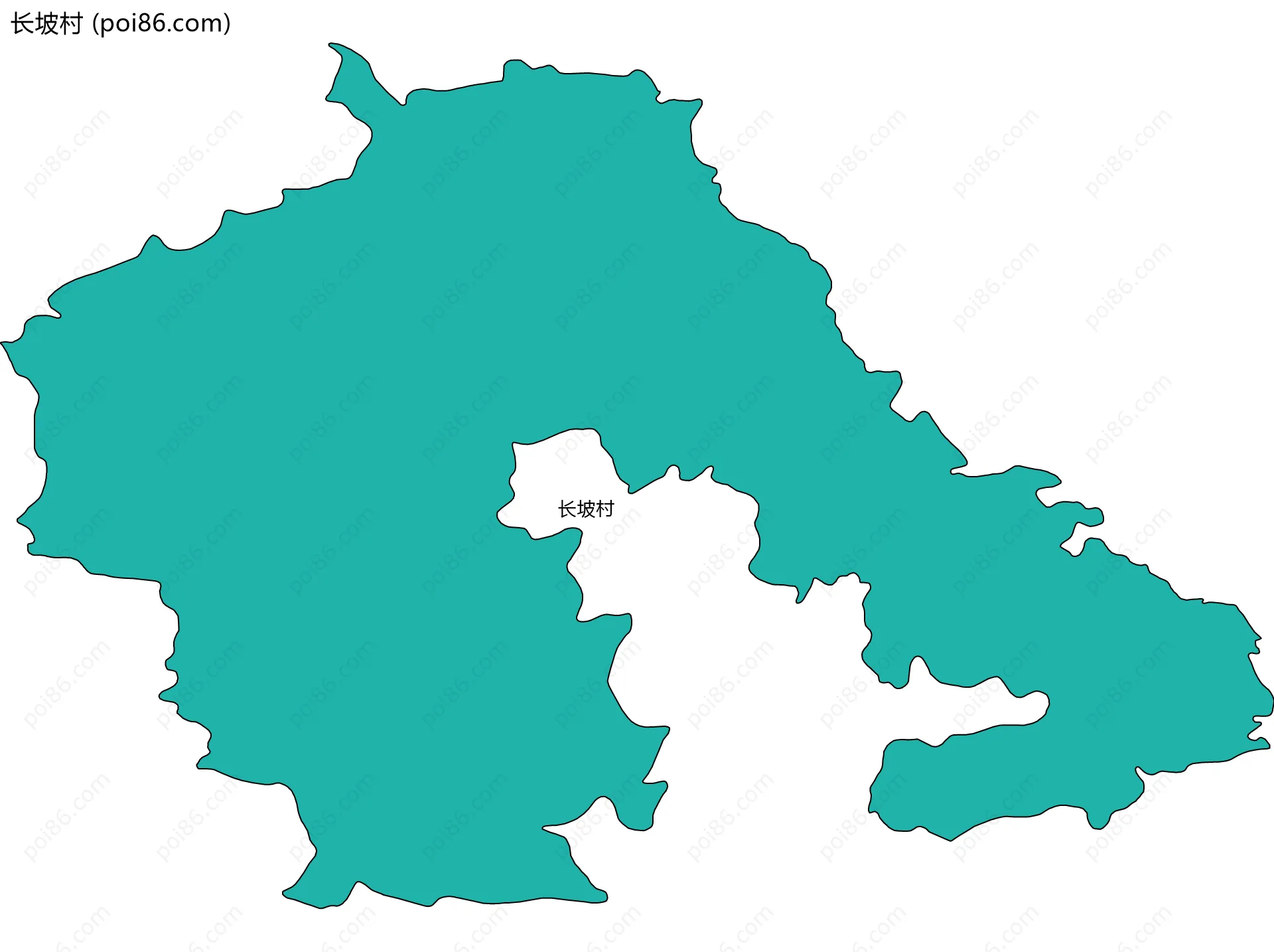 长坡村边界地图