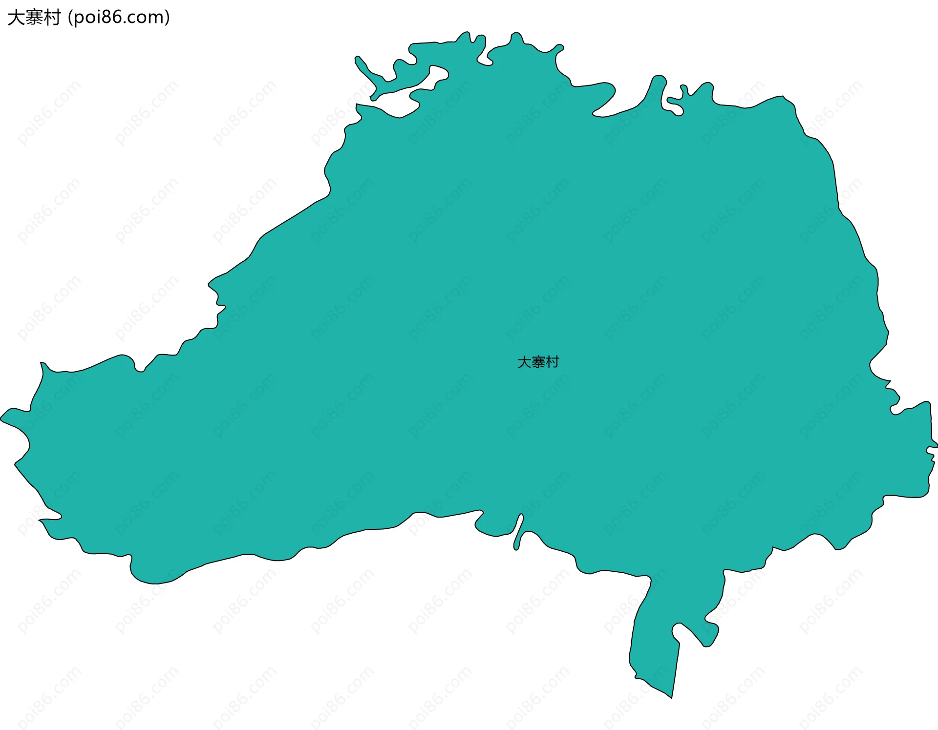 大寨村边界地图