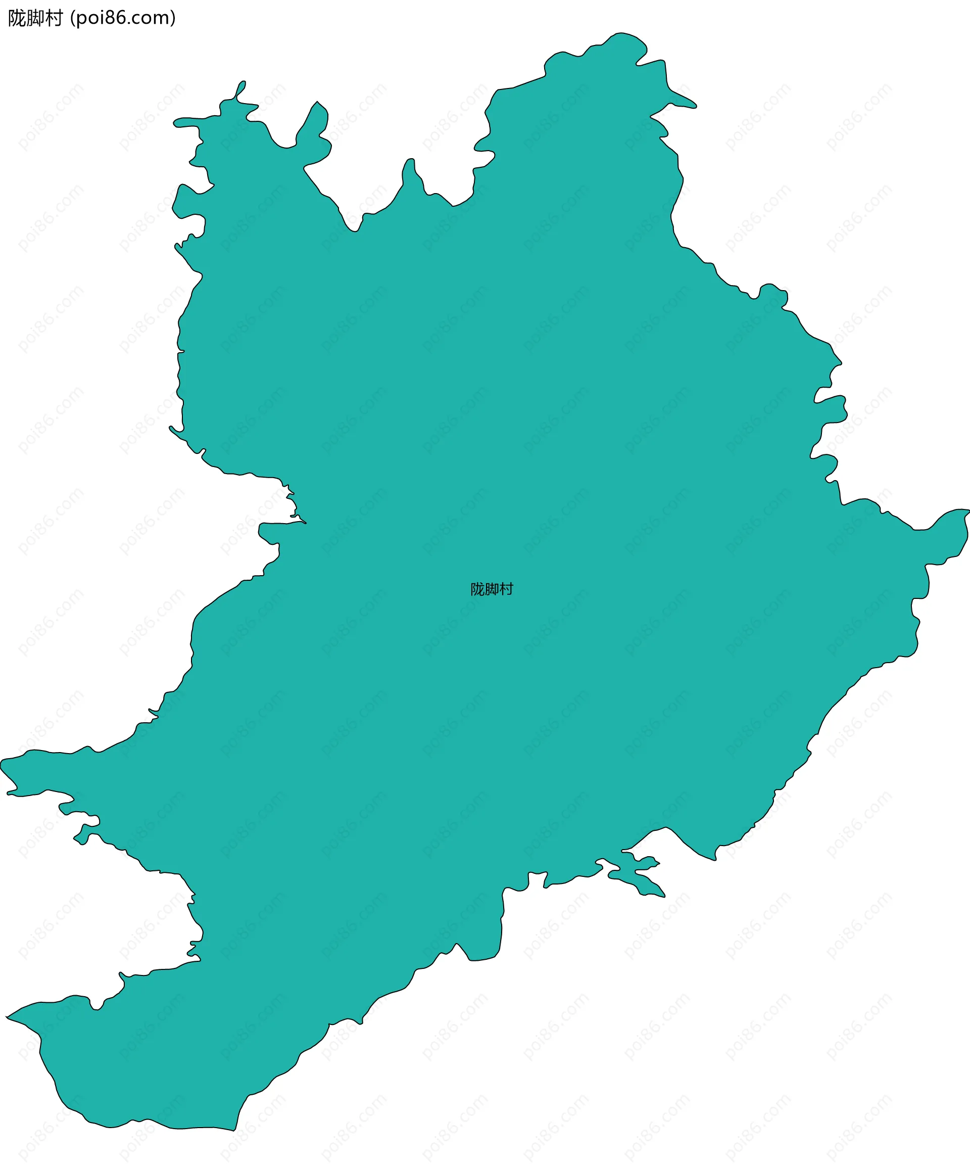 陇脚村边界地图