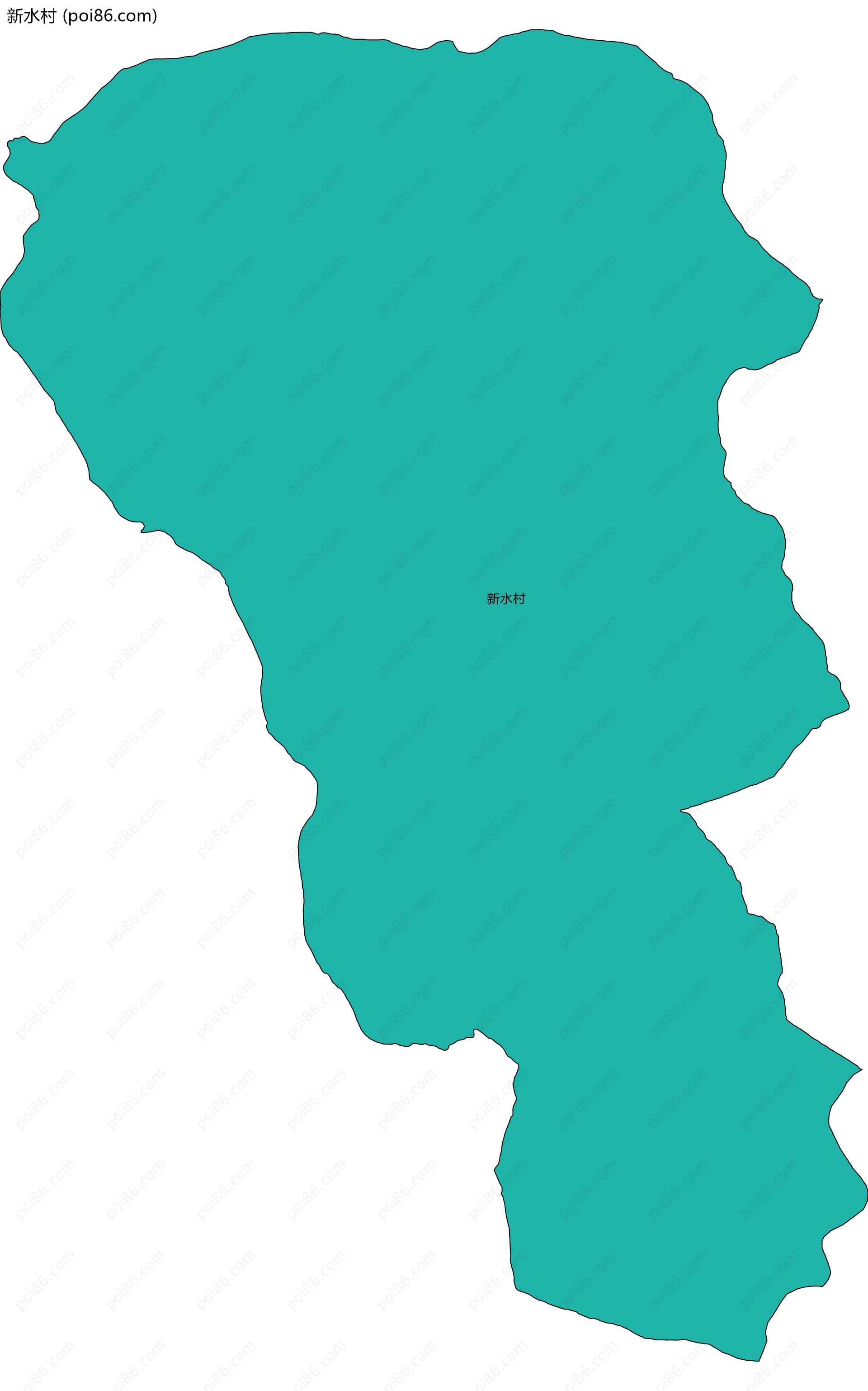 新水村边界地图