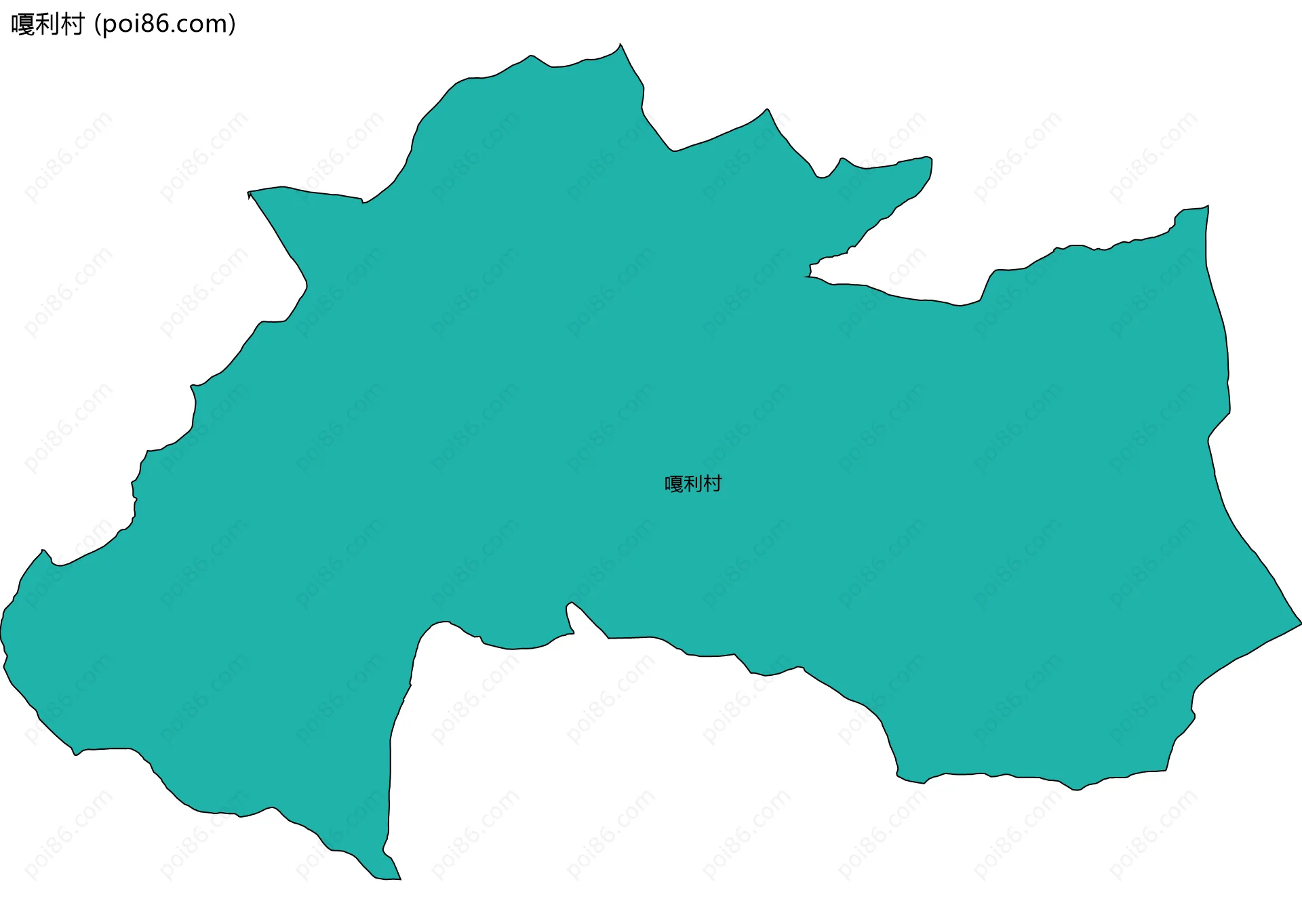 嘎利村边界地图