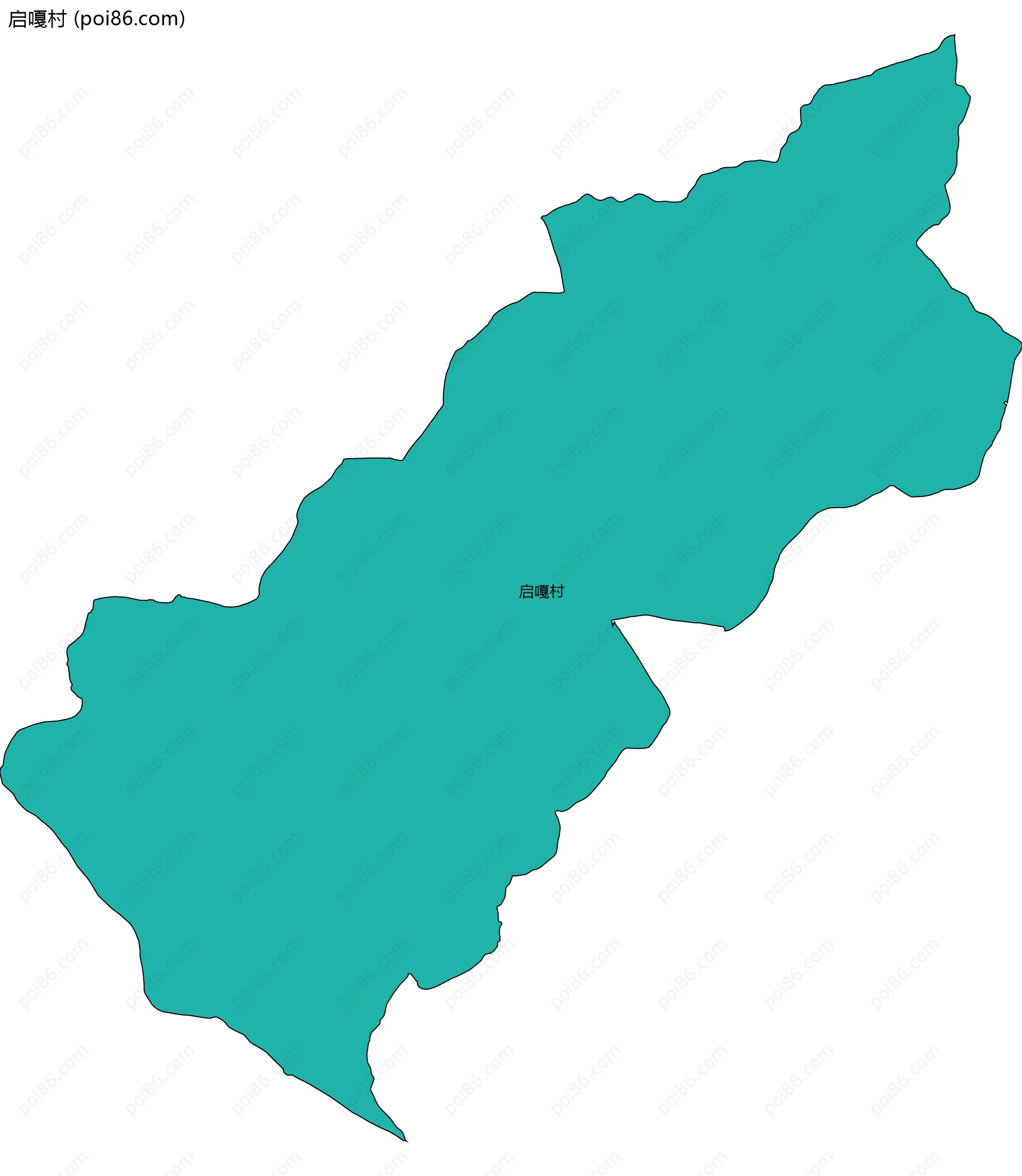 启嘎村边界地图