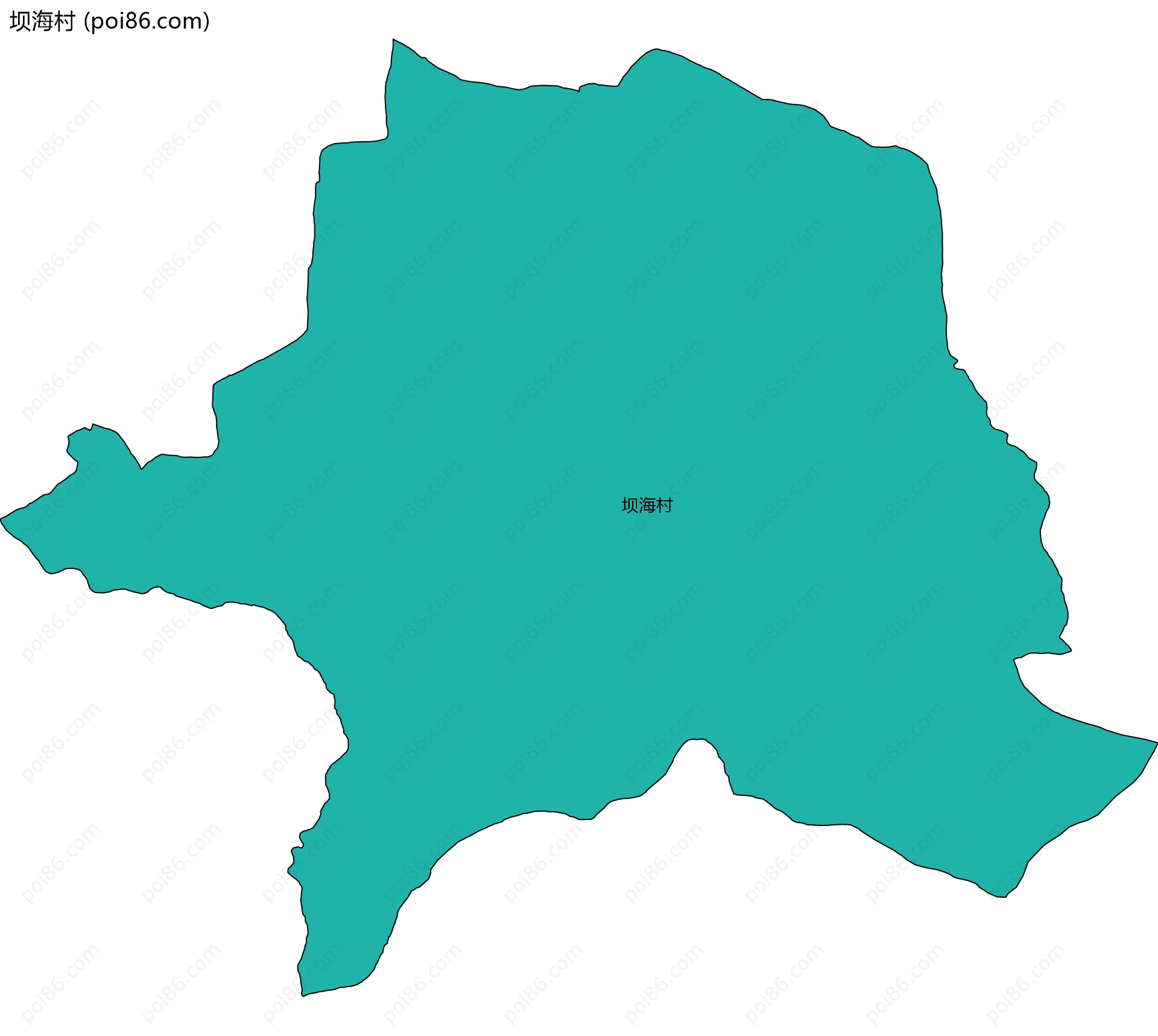 坝海村边界地图