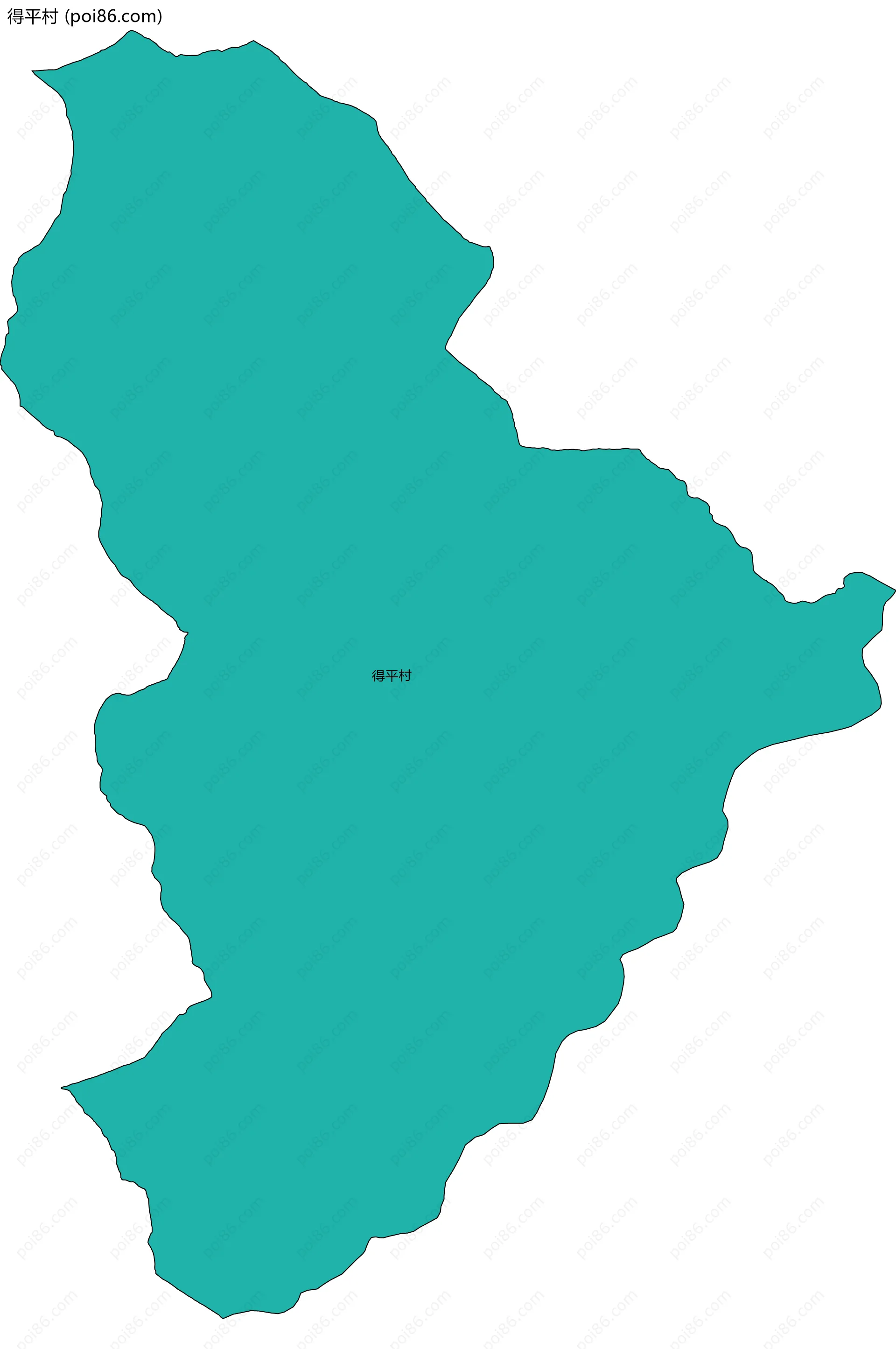 得平村边界地图