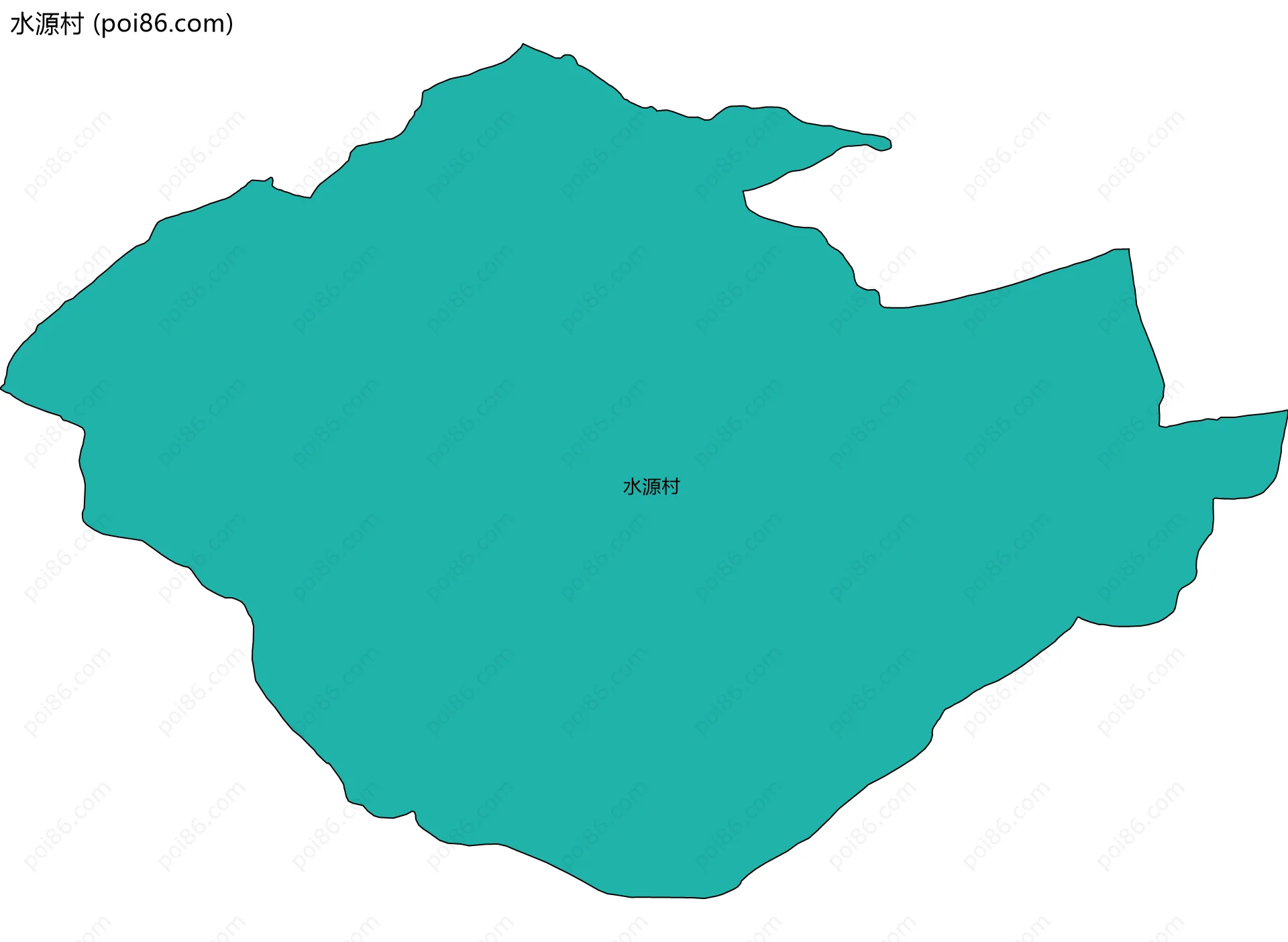 水源村边界地图