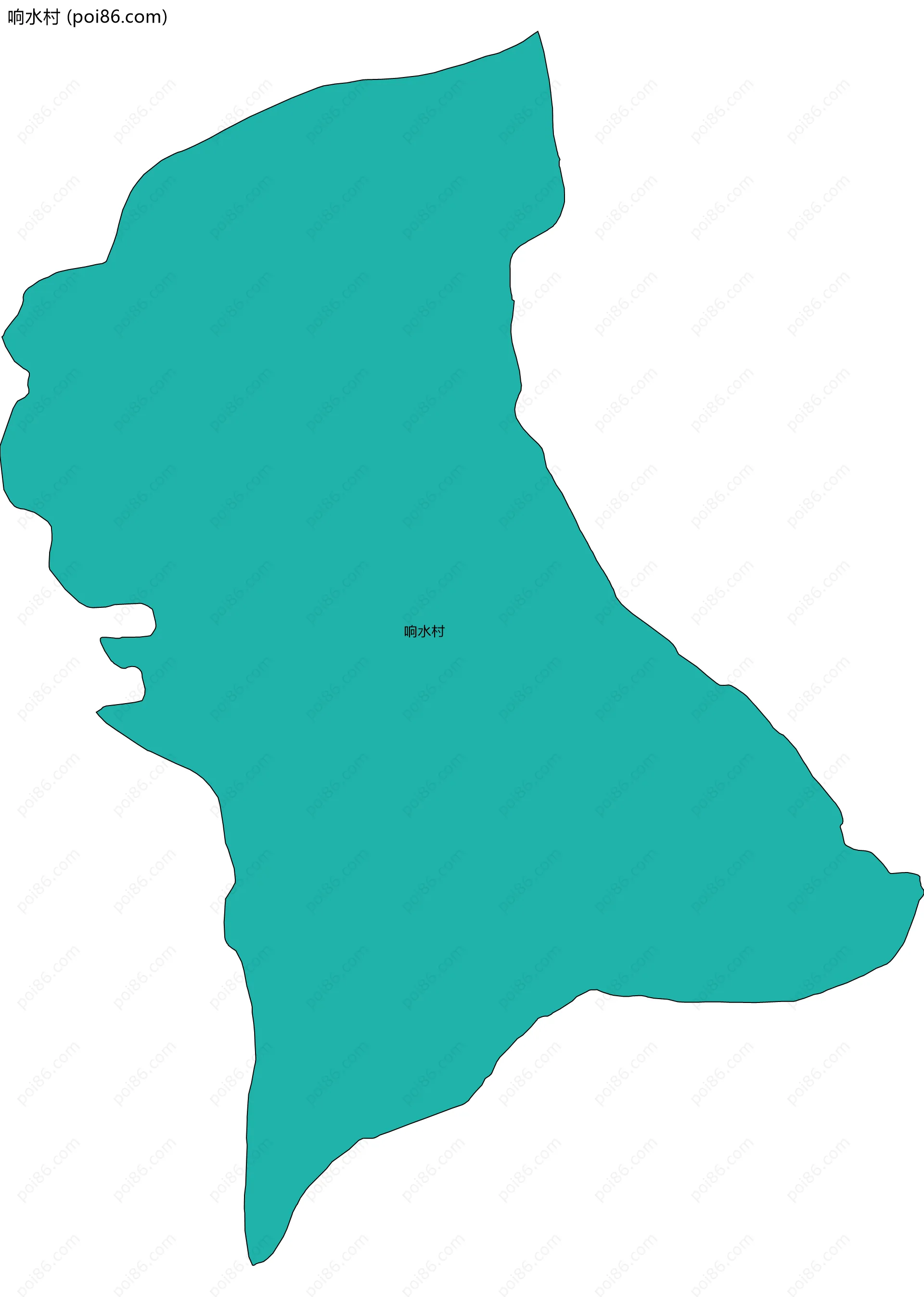 响水村边界地图