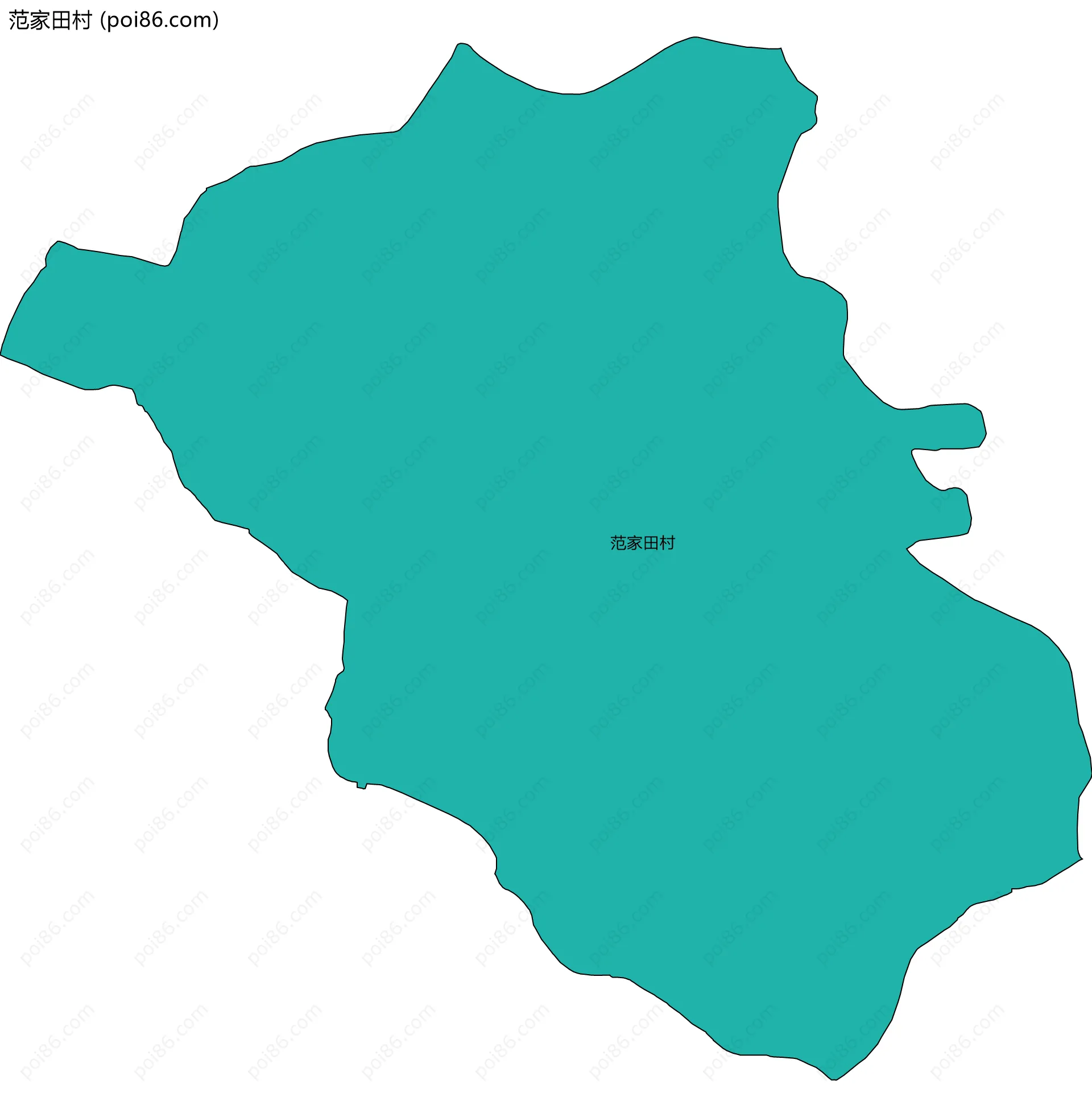 范家田村边界地图