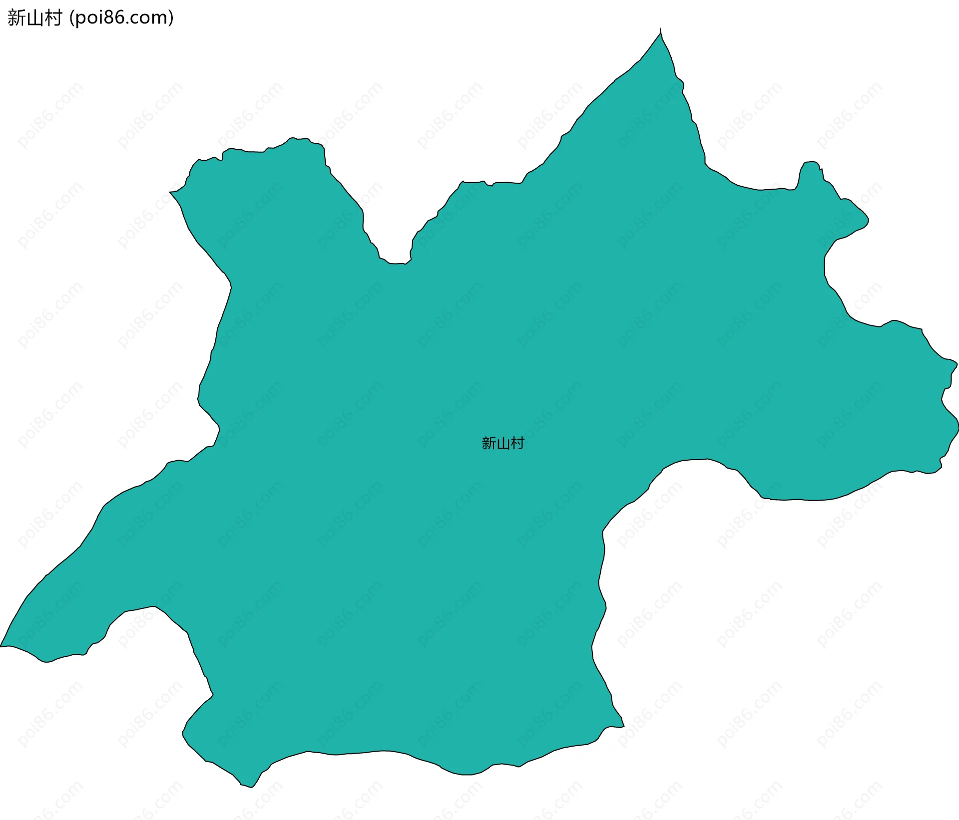 新山村边界地图