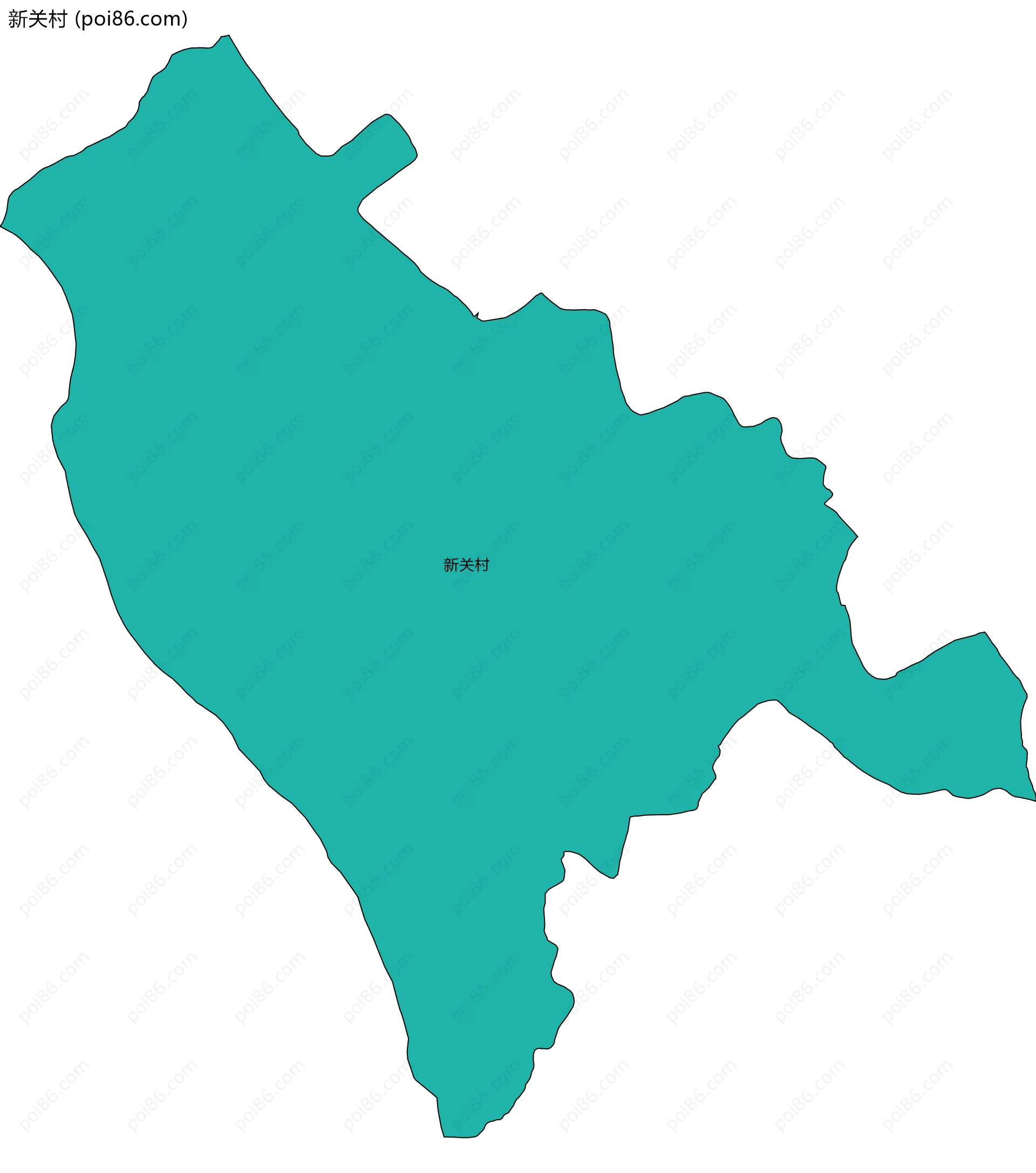 新关村边界地图