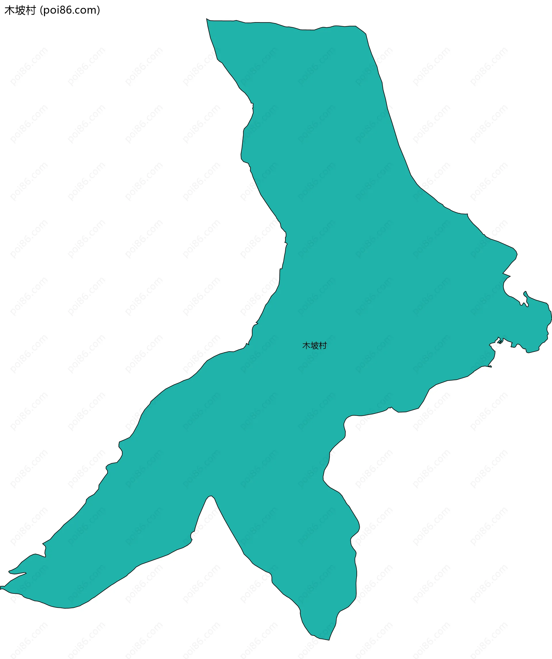 木坡村边界地图