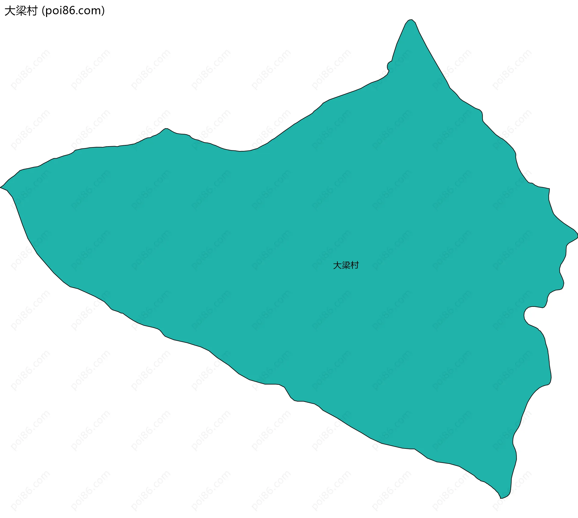 大梁村边界地图