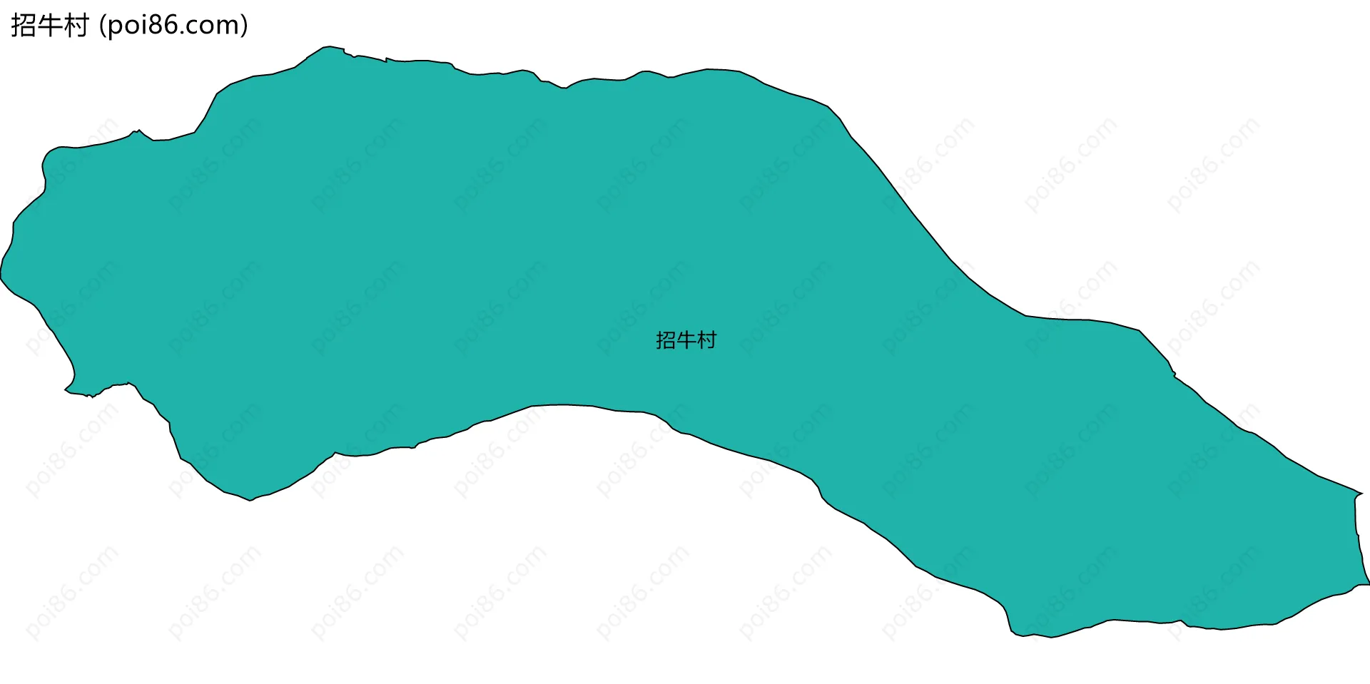 招牛村边界地图