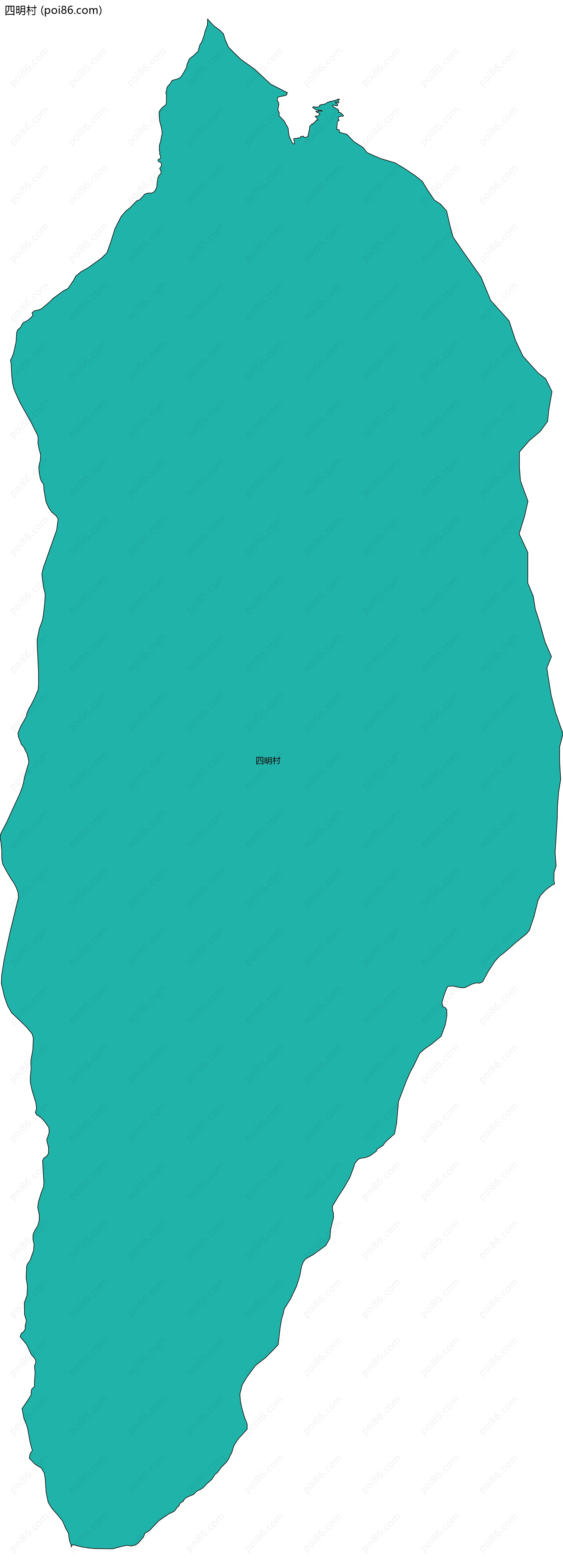 四明村边界地图