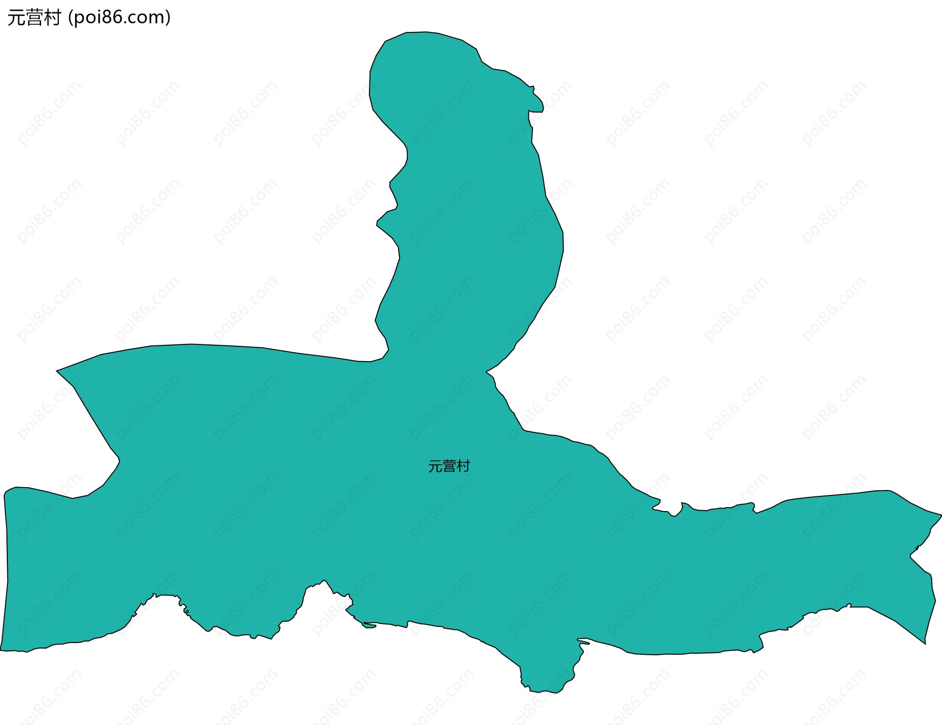 元营村边界地图