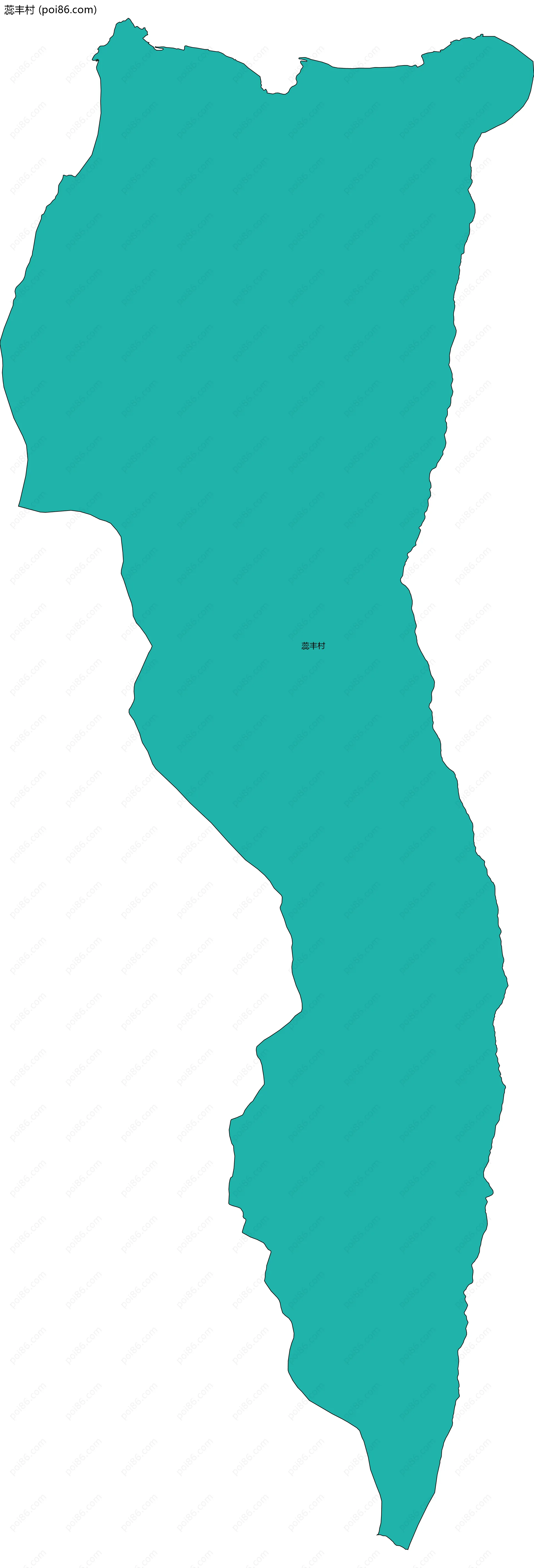 蕊丰村边界地图