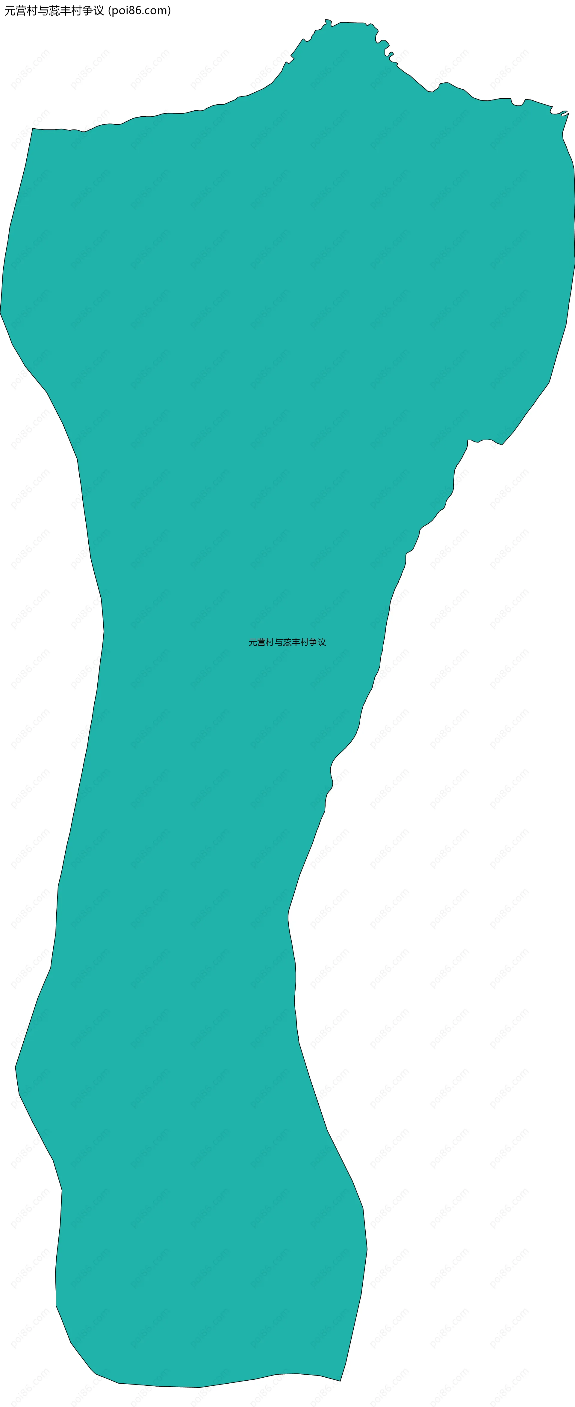 元营村与蕊丰村争议边界地图