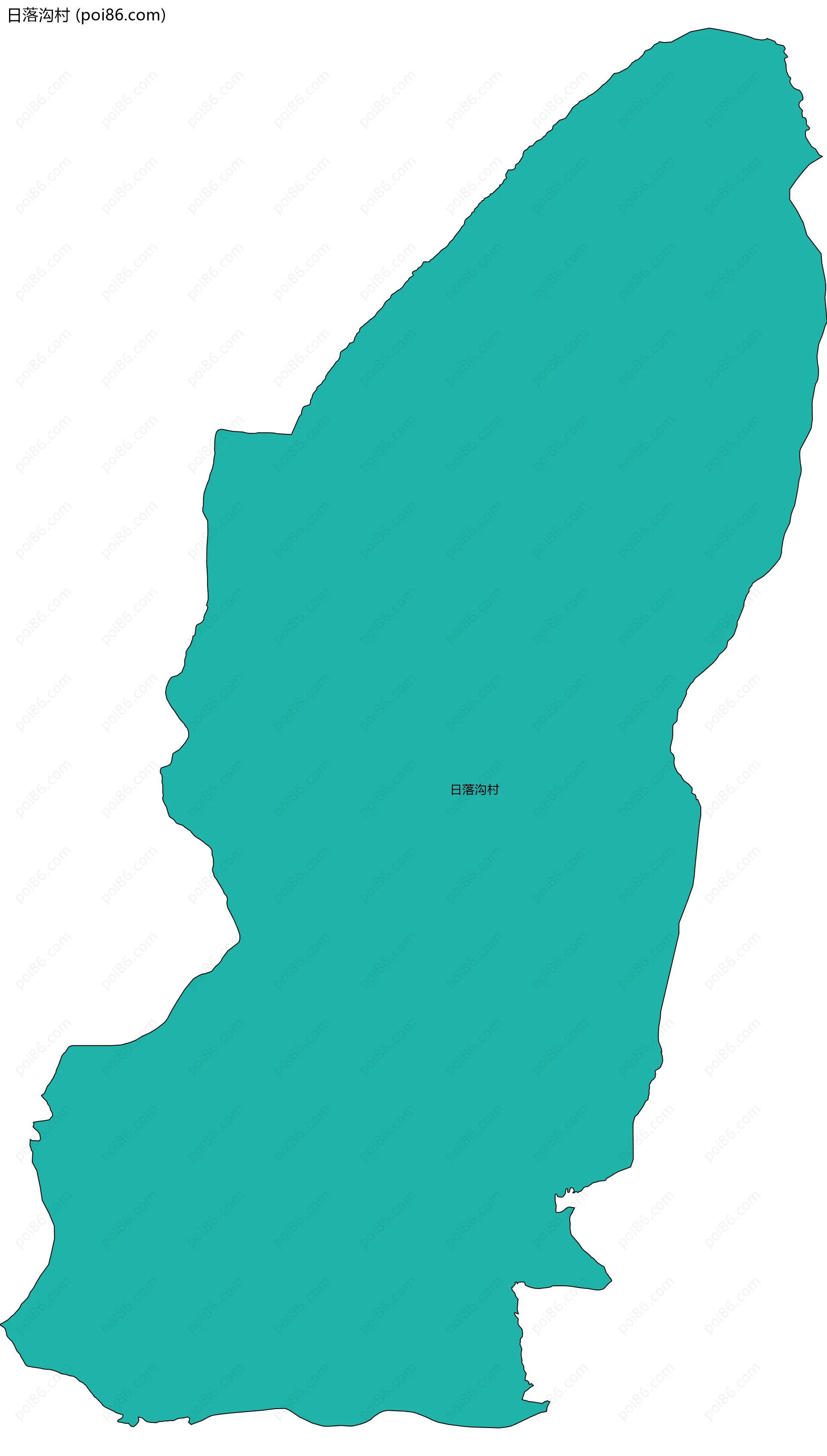 日落沟村边界地图