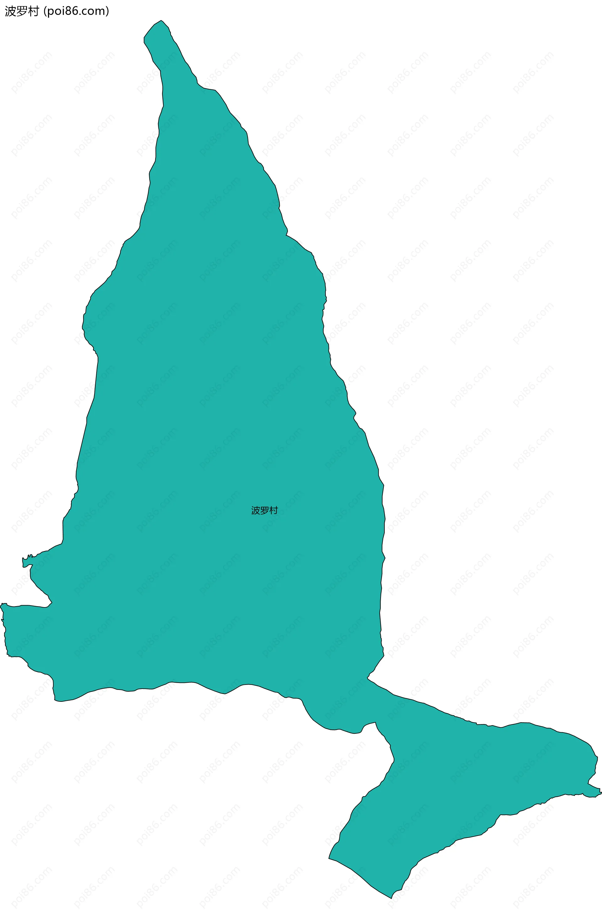 波罗村边界地图