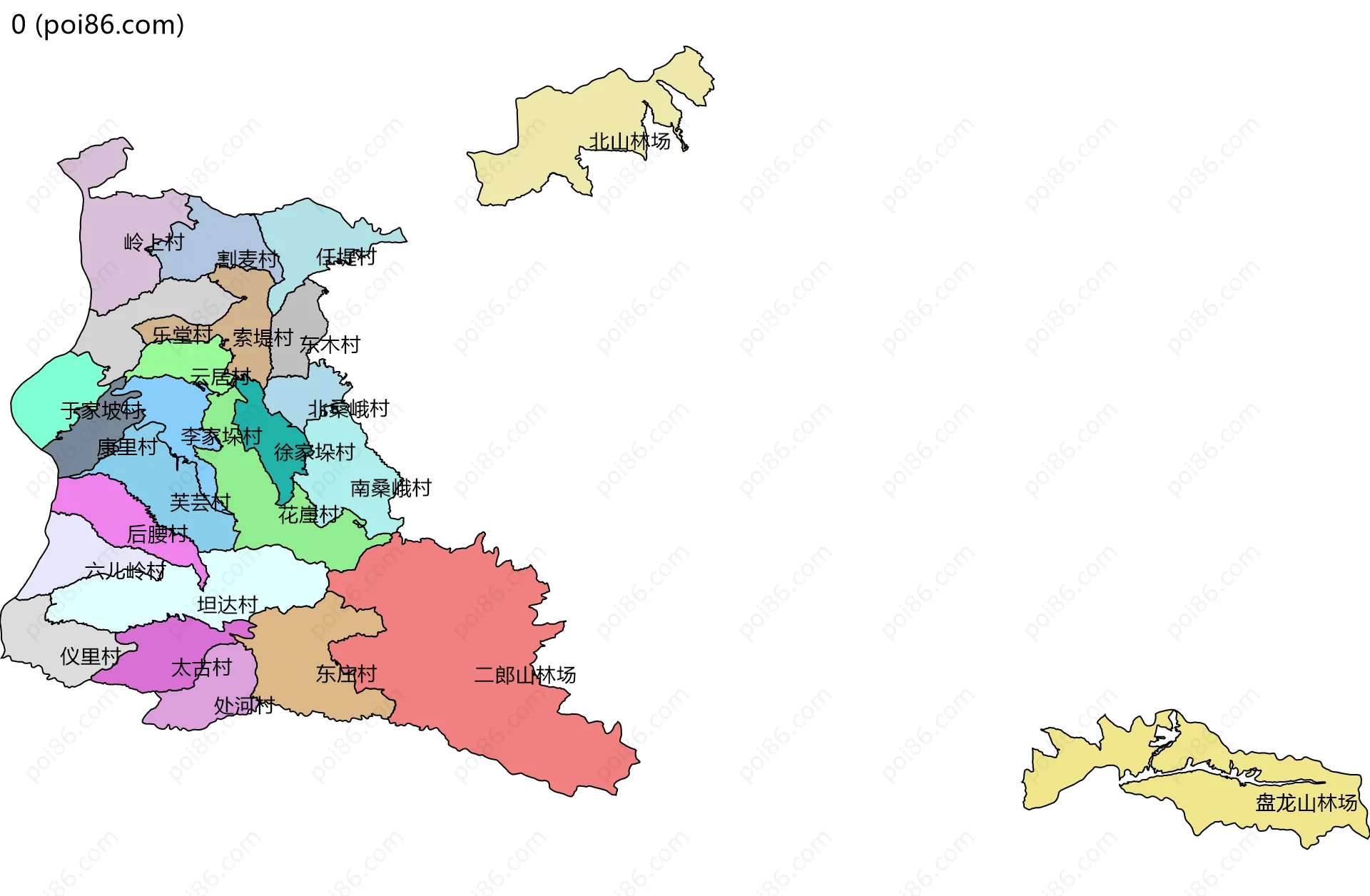 0边界地图(五级行政区划)