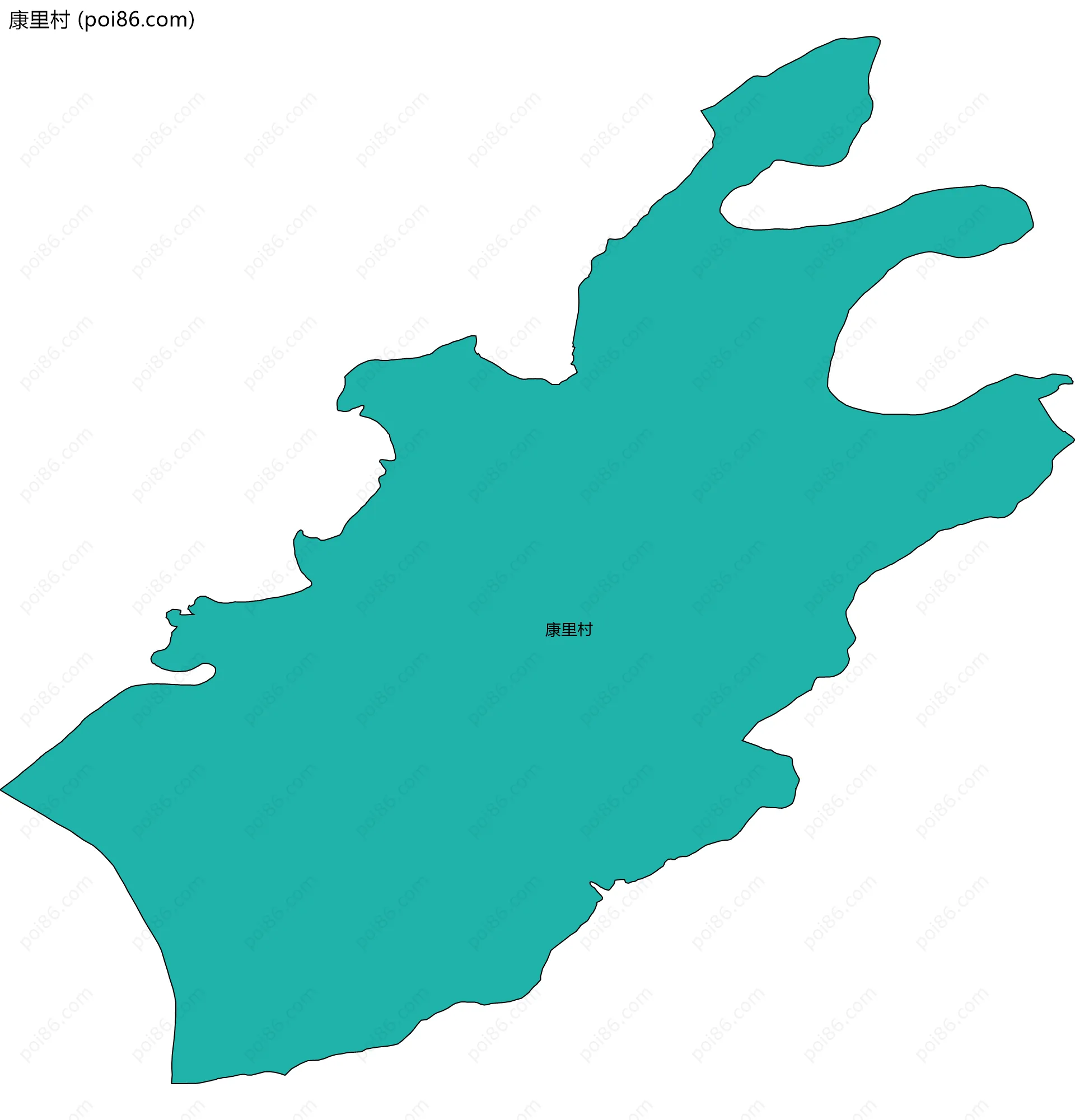 康里村边界地图
