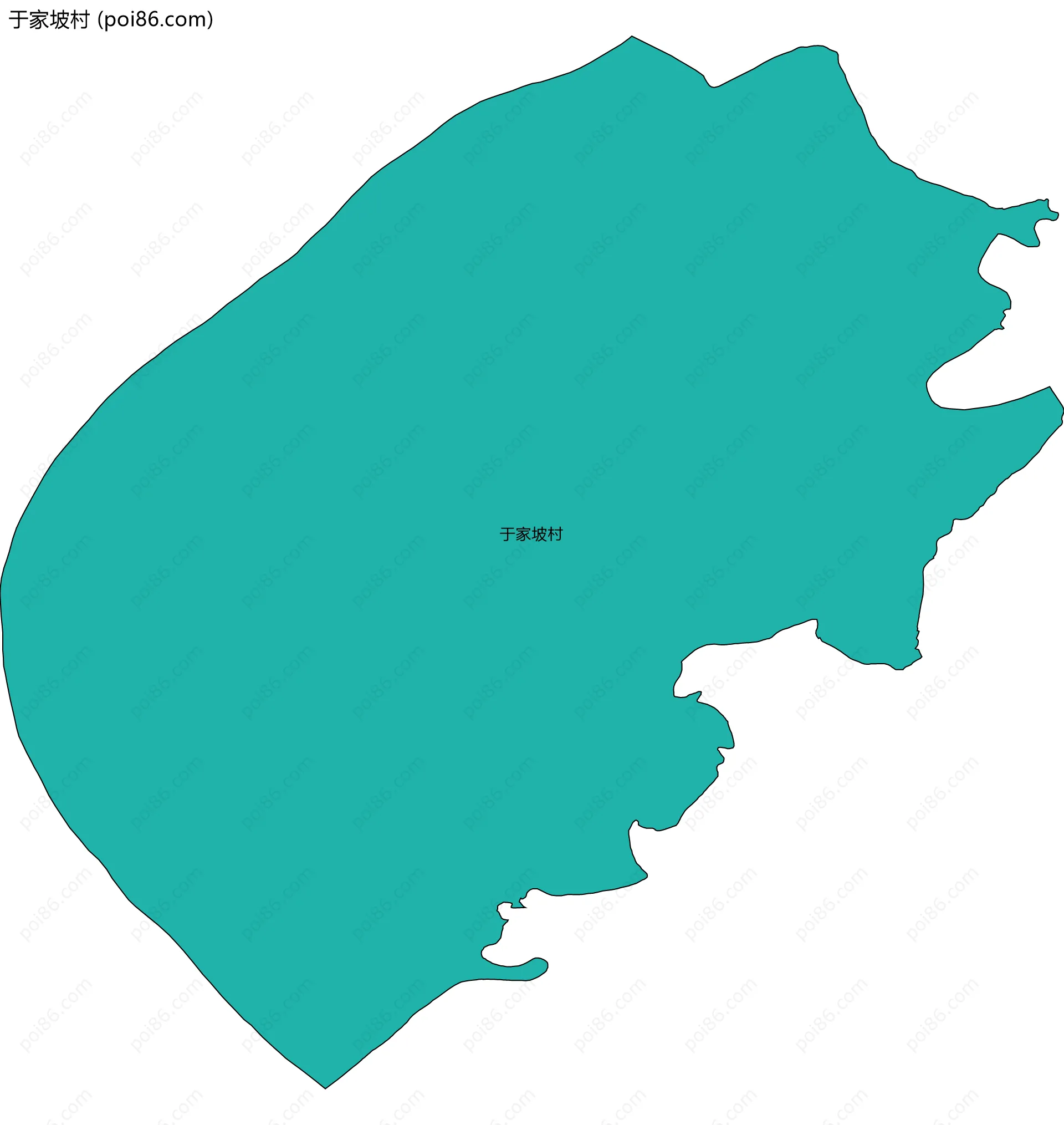 于家坡村边界地图