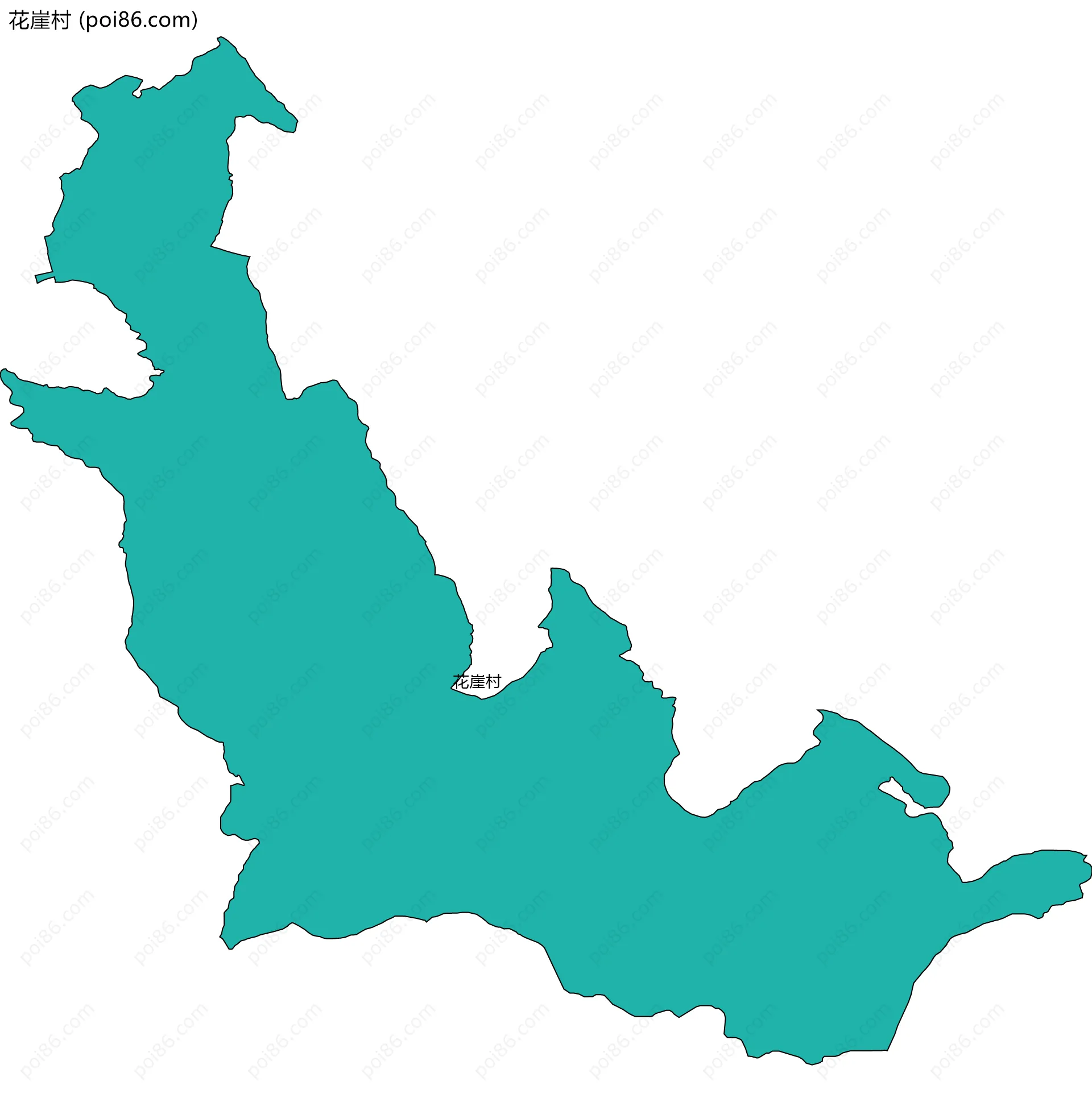 花崖村边界地图